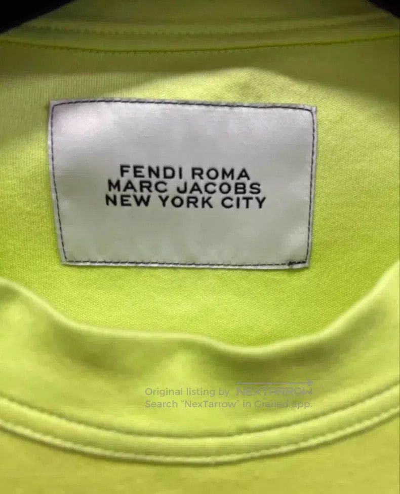 Fendi Fendi Neon Green Pocket Logo Printed Short Sleeve Size US L / EU 52-54 / 3 - 2 Thumbnail
