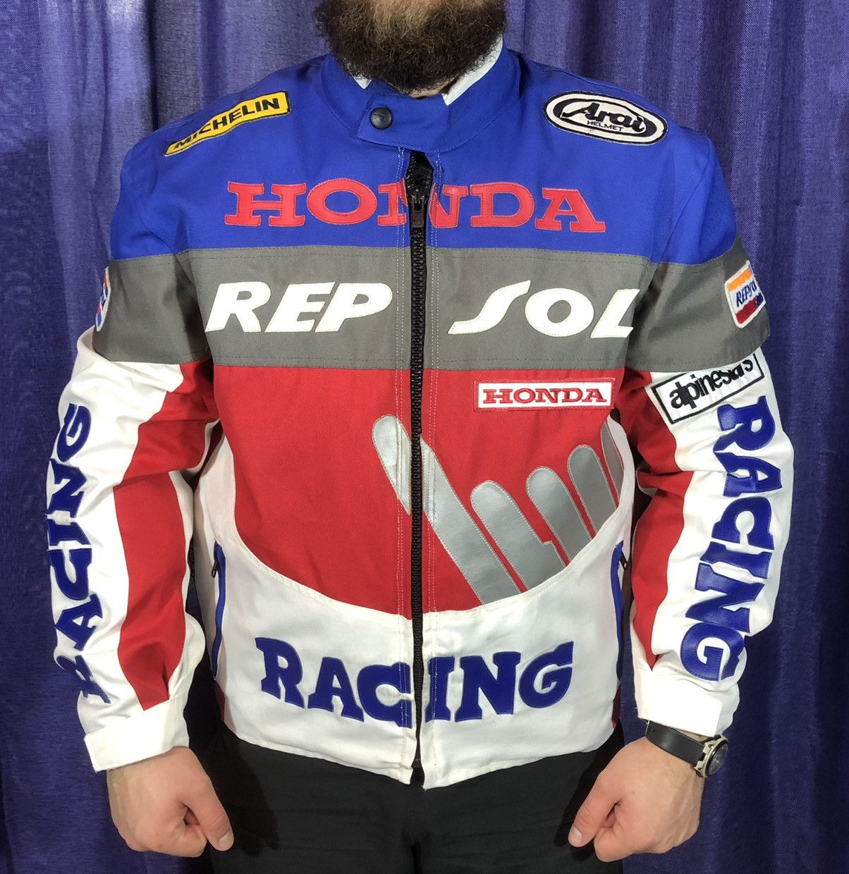 Dainese × Ferrari × Yamaha Honda Motorcycle jacket Racing Vintage Size US XL / EU 56 / 4 - 2 Thumbnail