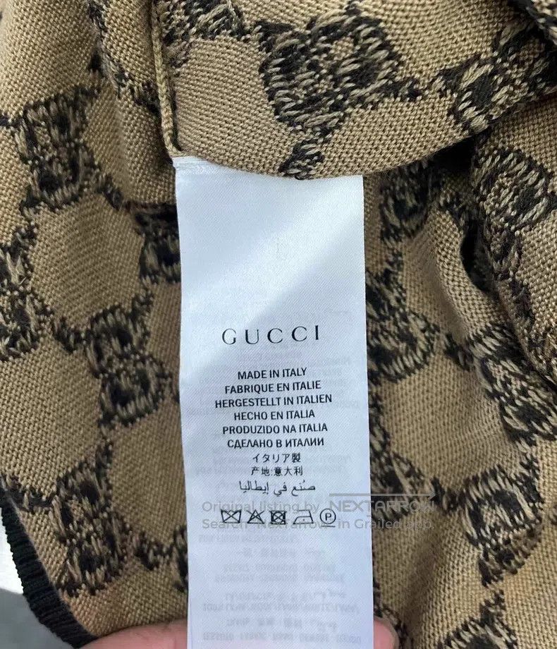 Gucci Gucci Brown gold silk old flower full of logo knitted card Size XS / US 0-2 / IT 36-38 - 4 Thumbnail