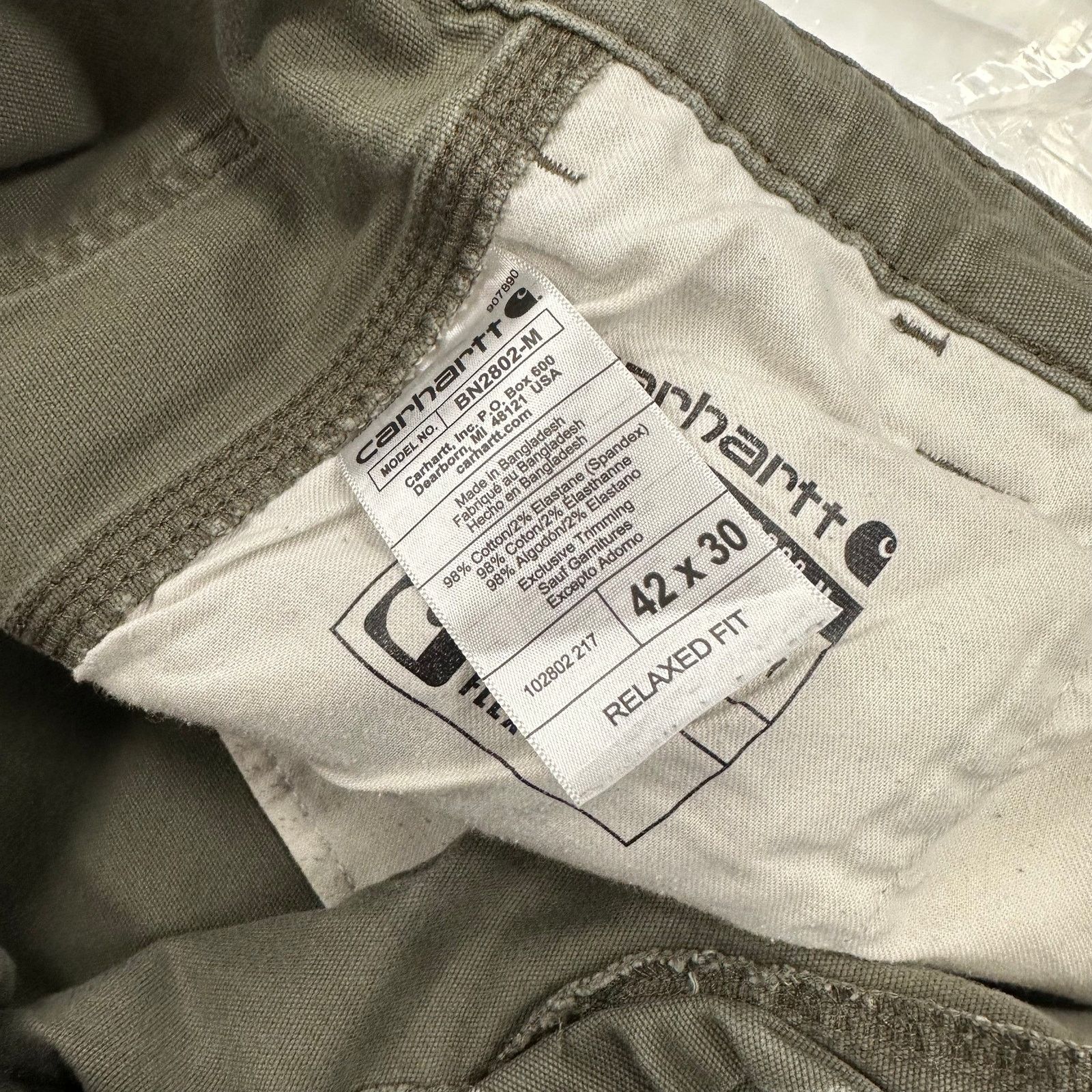 Carhartt Carhartt Relaxed Fit Olive Green Carpenter Pants 42x30 Size US 42 / EU 58 - 6 Thumbnail