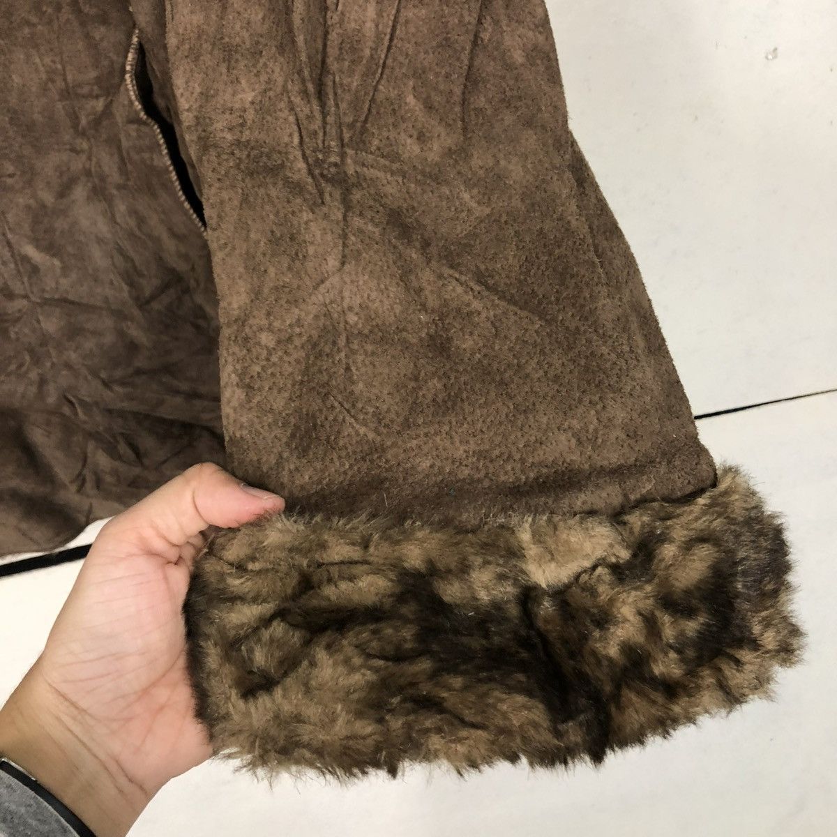 Japanese Brand 🔥VINTAGE LEATHER JACKET BLANKET FUR NY COMPANY ISSEY MIYAKE Size US XL / EU 56 / 4 - 17 Thumbnail
