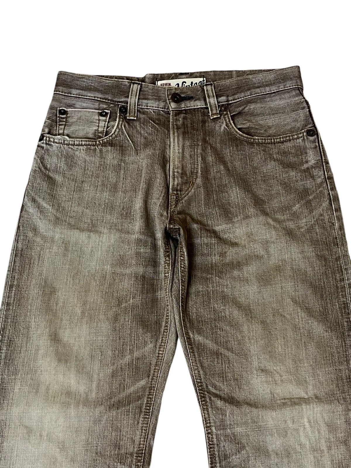 Edwin SICK🔥VINTAGE EDWIN 505V DISTRESSED REDLINE SELVEDGE JEANS Size US 32 / EU 48 - 4 Thumbnail