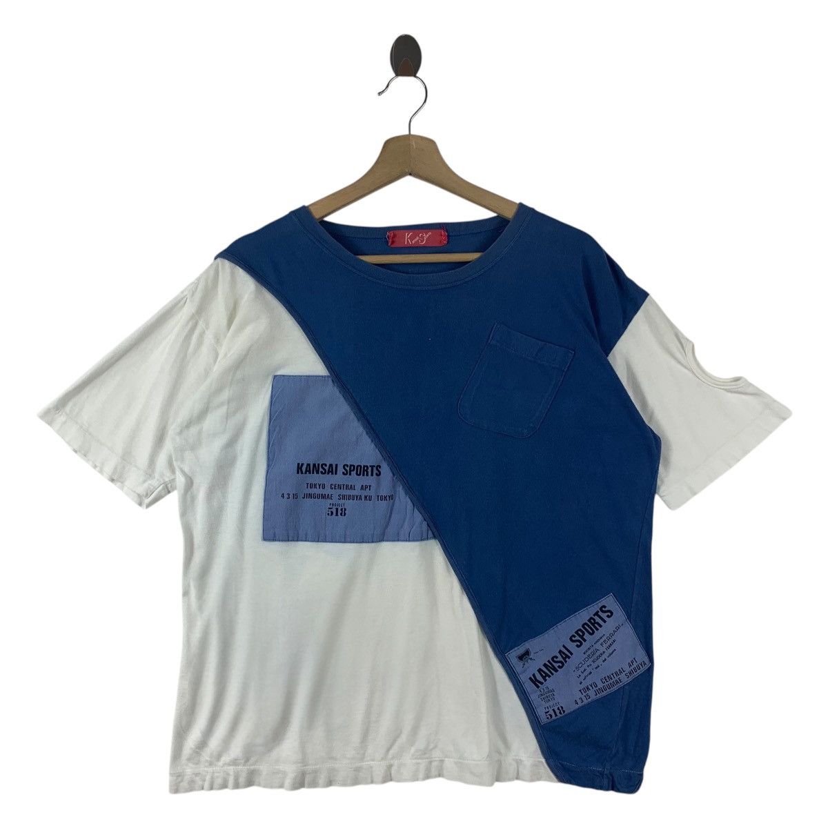 Kansai Yamamoto × Vintage Vintage 90s KANSAI patchwork tee Size US L / EU 52-54 / 3 - 1 Thumbnail