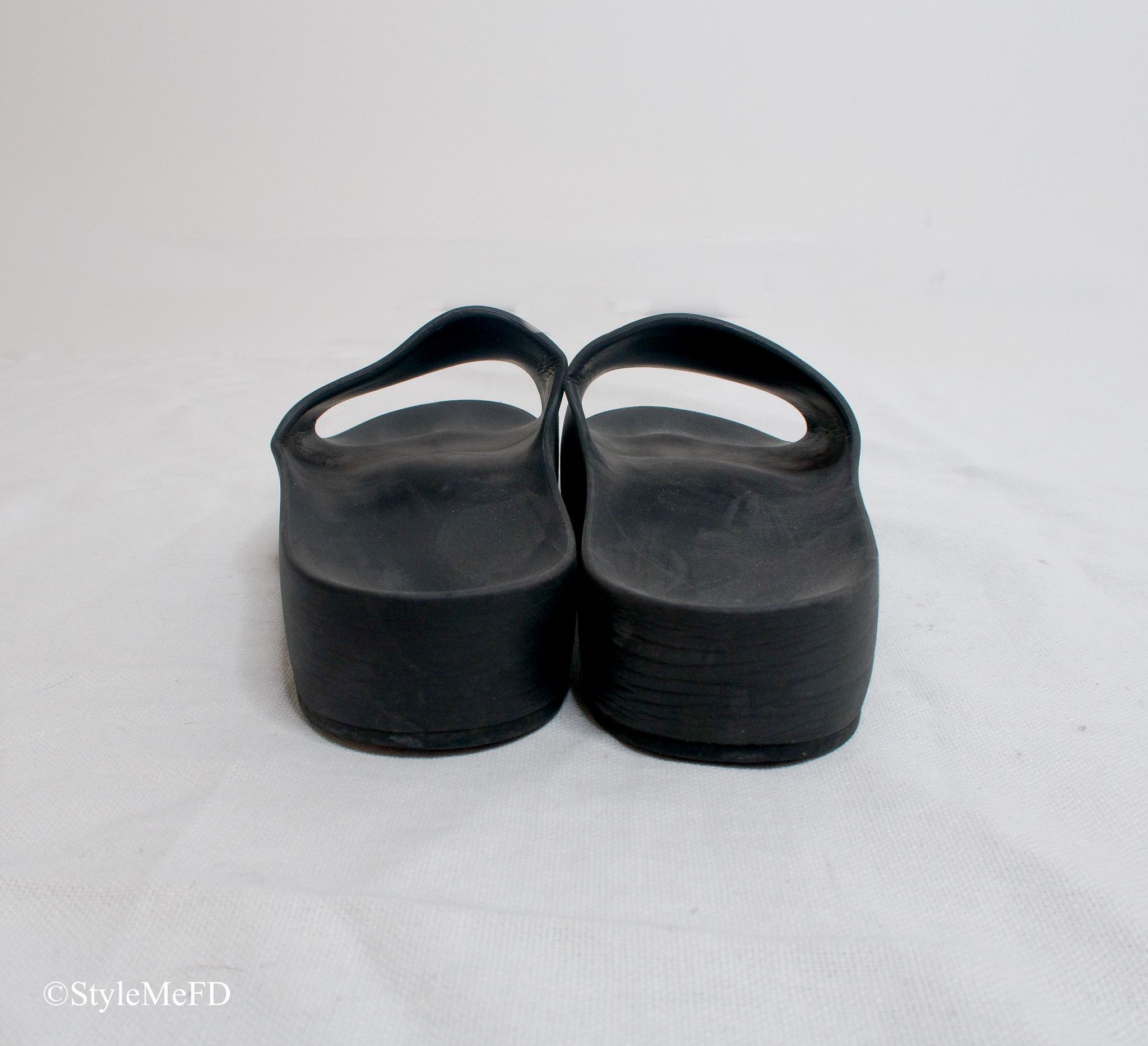 Balenciaga Balenciaga 45mm Chunky Black Platform Slide Sandals Size US 10 / IT 40 - 4 Thumbnail