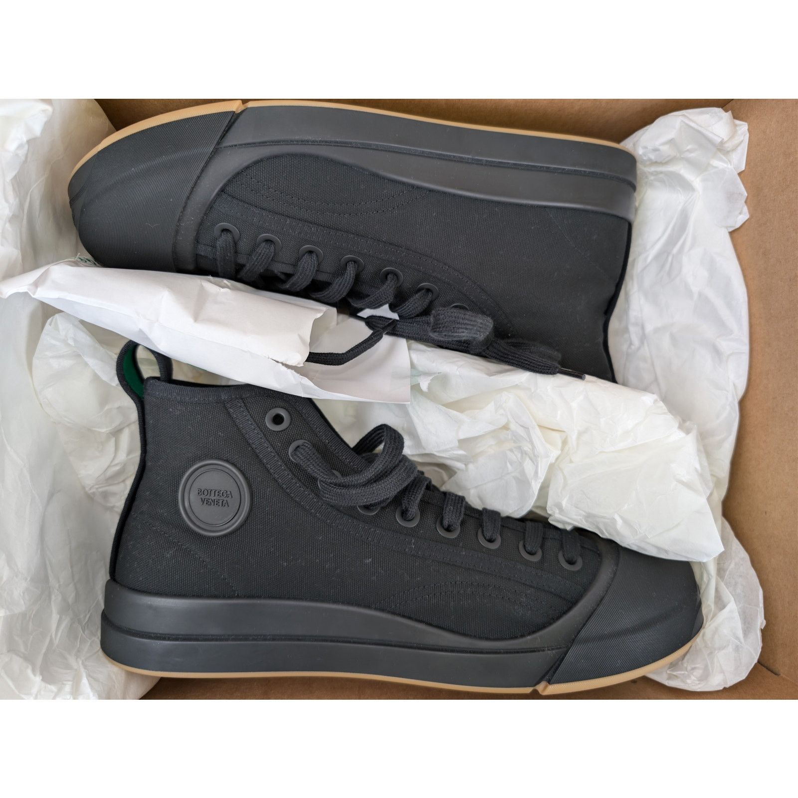 Bottega Veneta o1rshd1 Canvas Vulcan Sneaker in Black Size US 9 / EU 42 - 19 Thumbnail