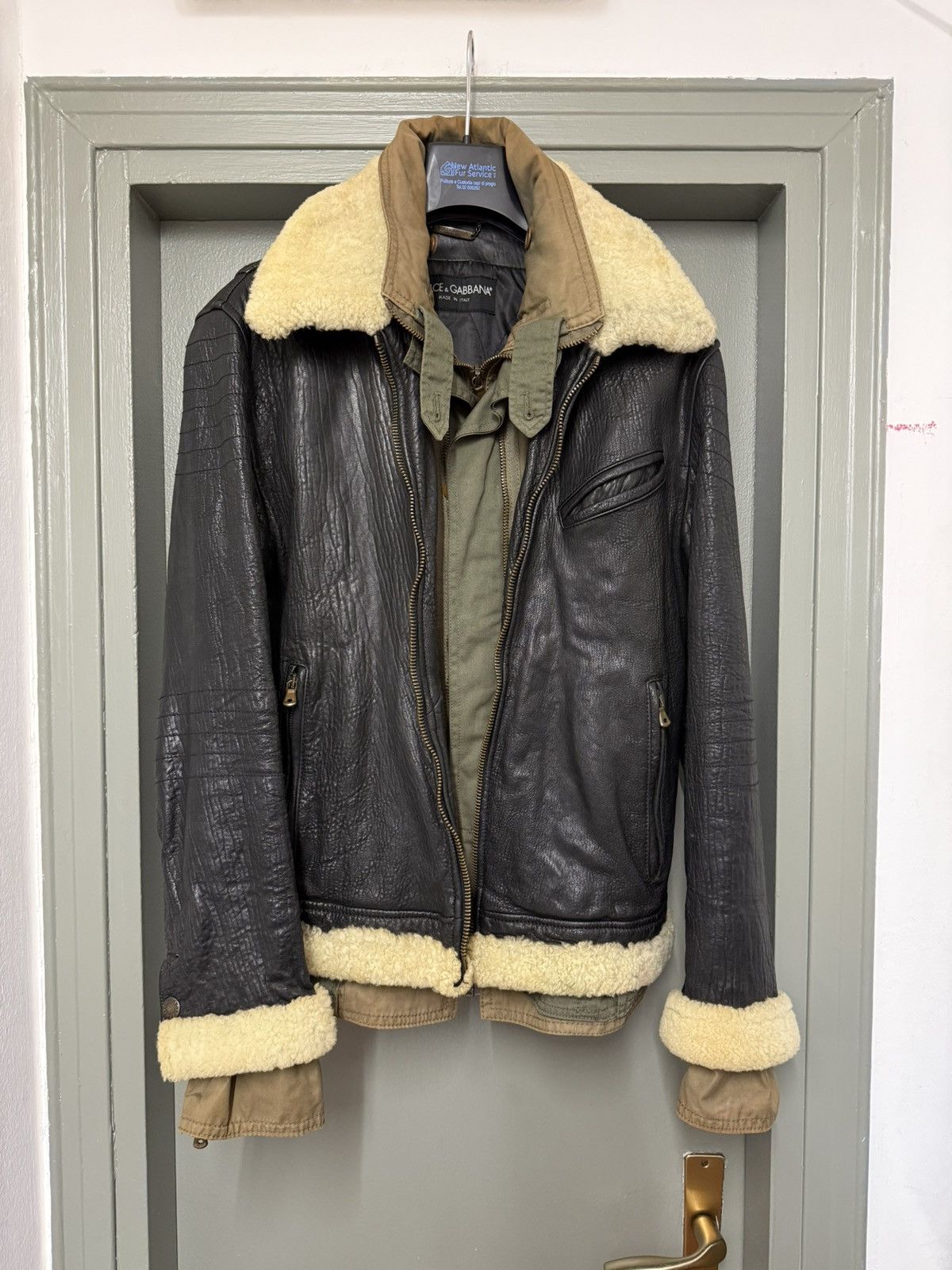 Dolce & Gabbana A/W2005 DOLCE & GABBANA HYBRID MILITARY SHEARLING JACKET Size US M / EU 48-50 / 2 - 1 Thumbnail