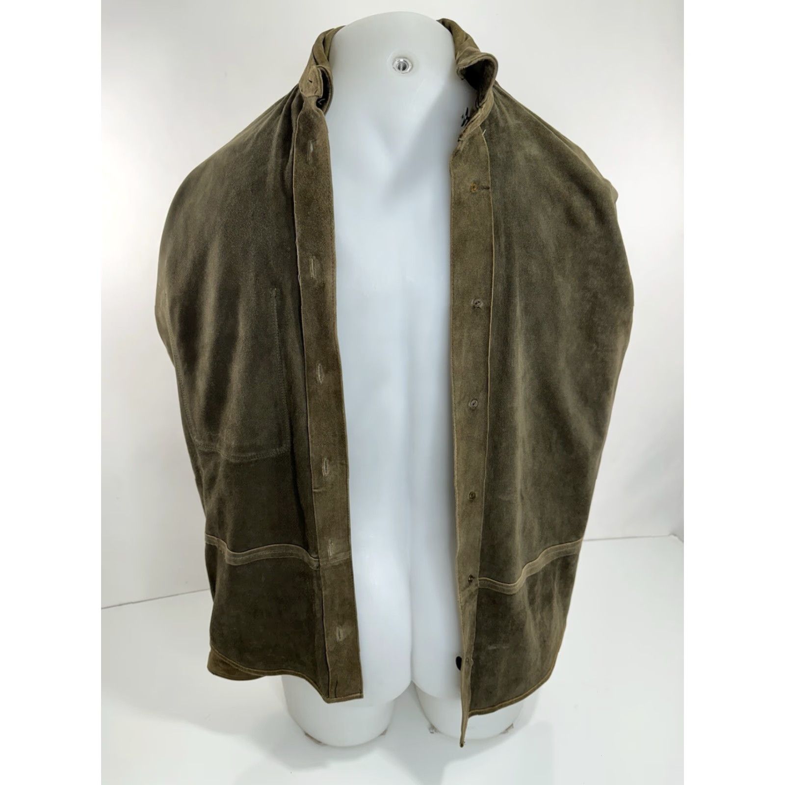 Vintage Robert Comstock Endurance - Suede Leather Mens S Shirt Jacket Size US S / EU 44-46 / 1 - 5 Thumbnail