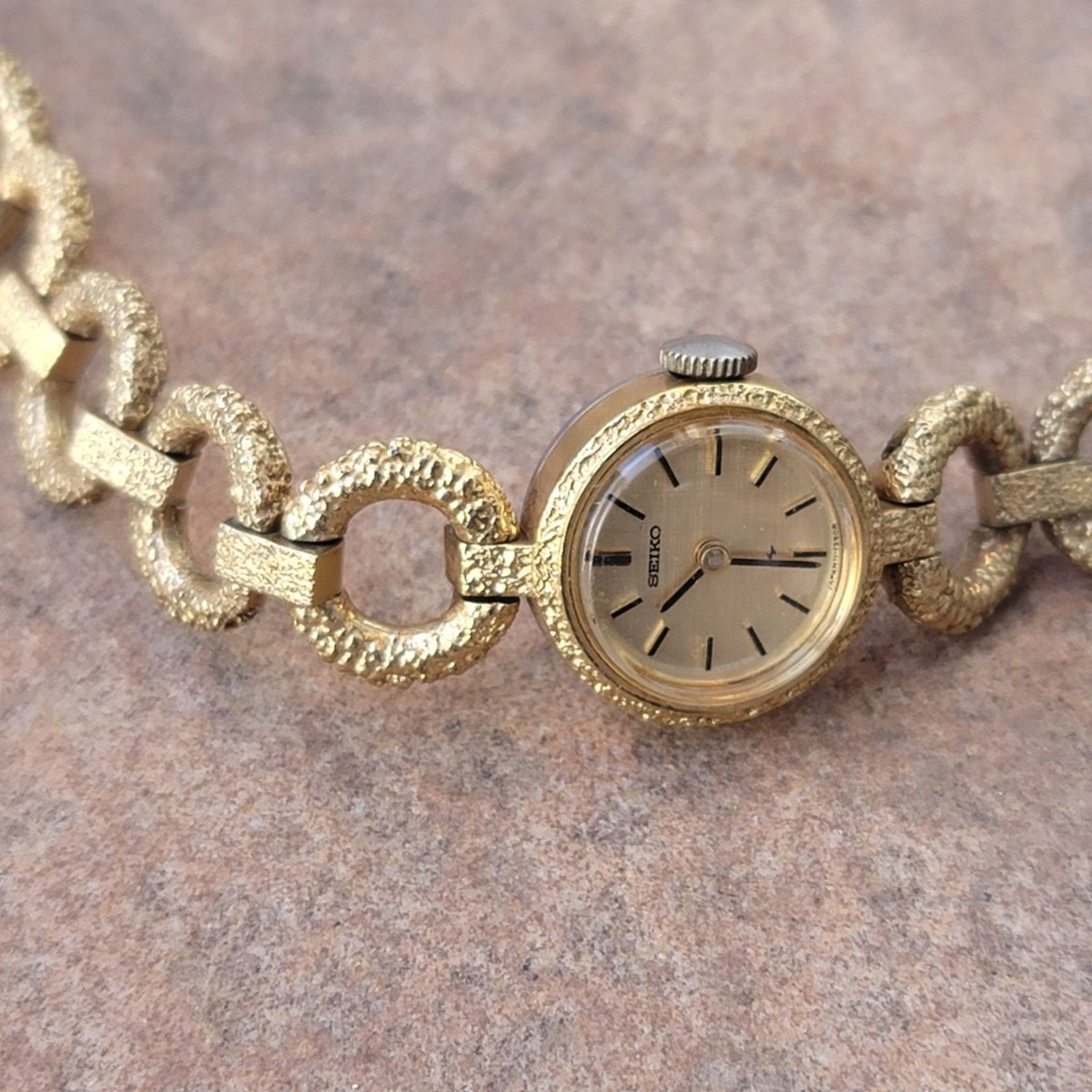 Seiko Vtg Seiko Gold Tone Automatic Wind-up Watch Size ONE SIZE - 7 Thumbnail