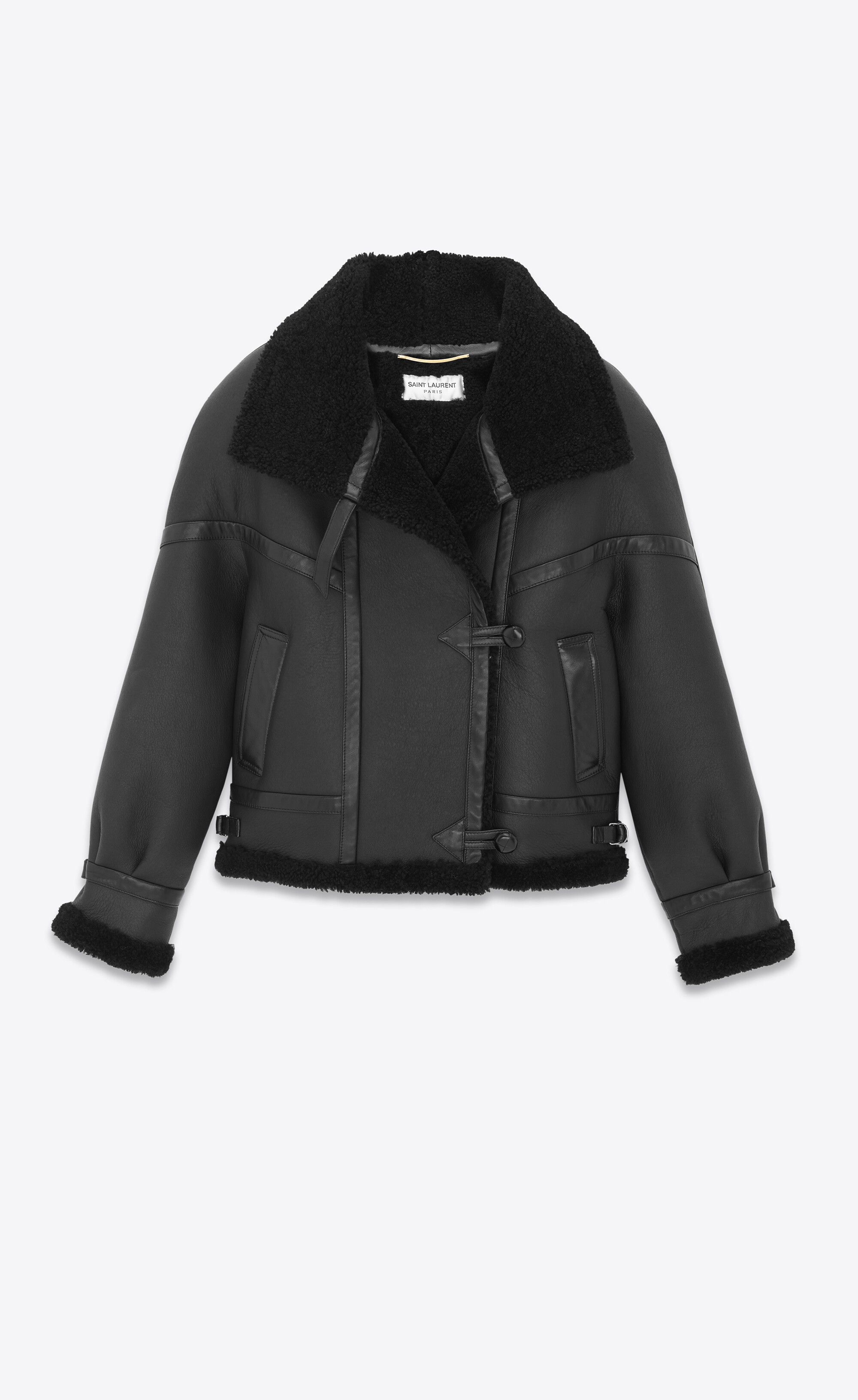 Saint Laurent Paris o1tr1nto0325 755790 Aviator Jacket in Lambskin Shearling Size M / US 6-8 / IT 42-44 - 1 Thumbnail