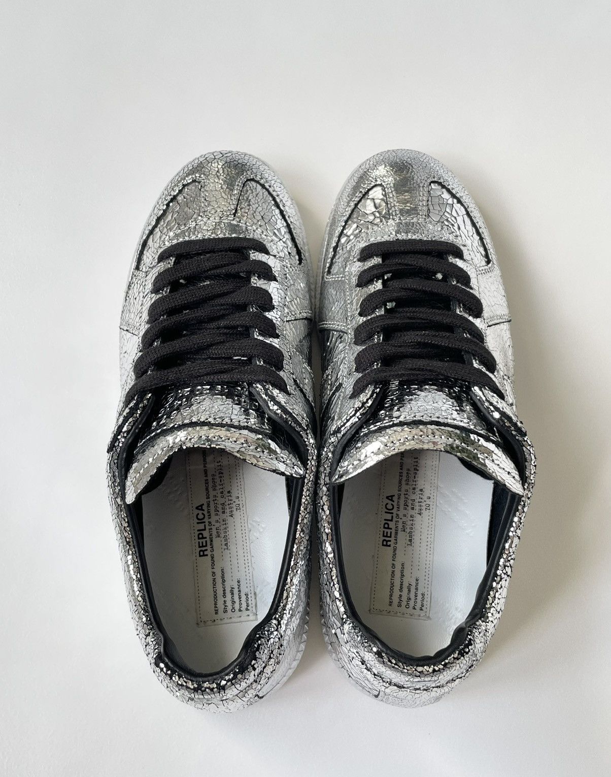 Maison Margiela ‘Cracked Mirror’ Leather GAT Sneakers Size US 7 / IT 37 - 9 Thumbnail