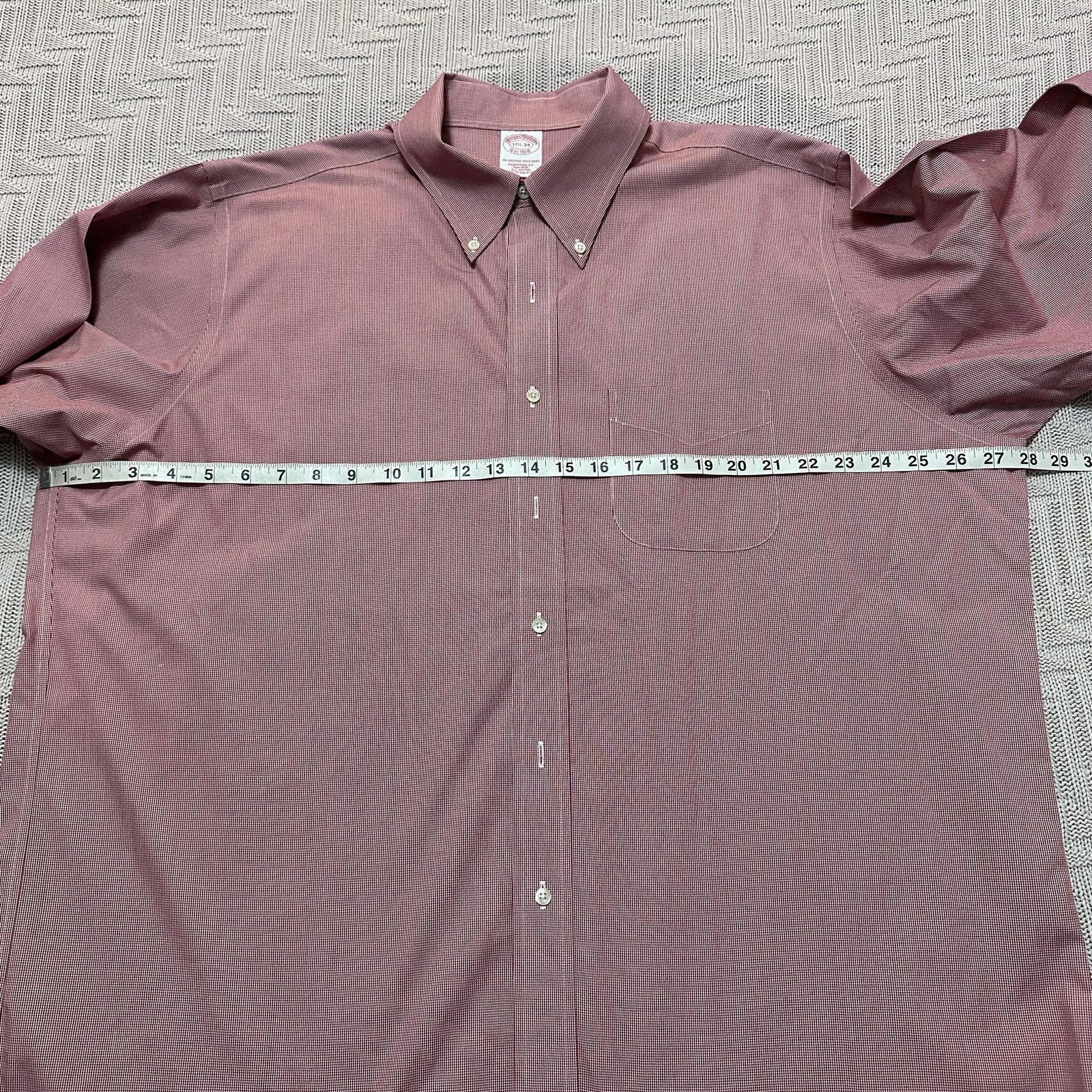 Brooks Brothers Brooks Brothers red houndstooth plaid button down Size US XL / EU 56 / 4 - 6 Thumbnail