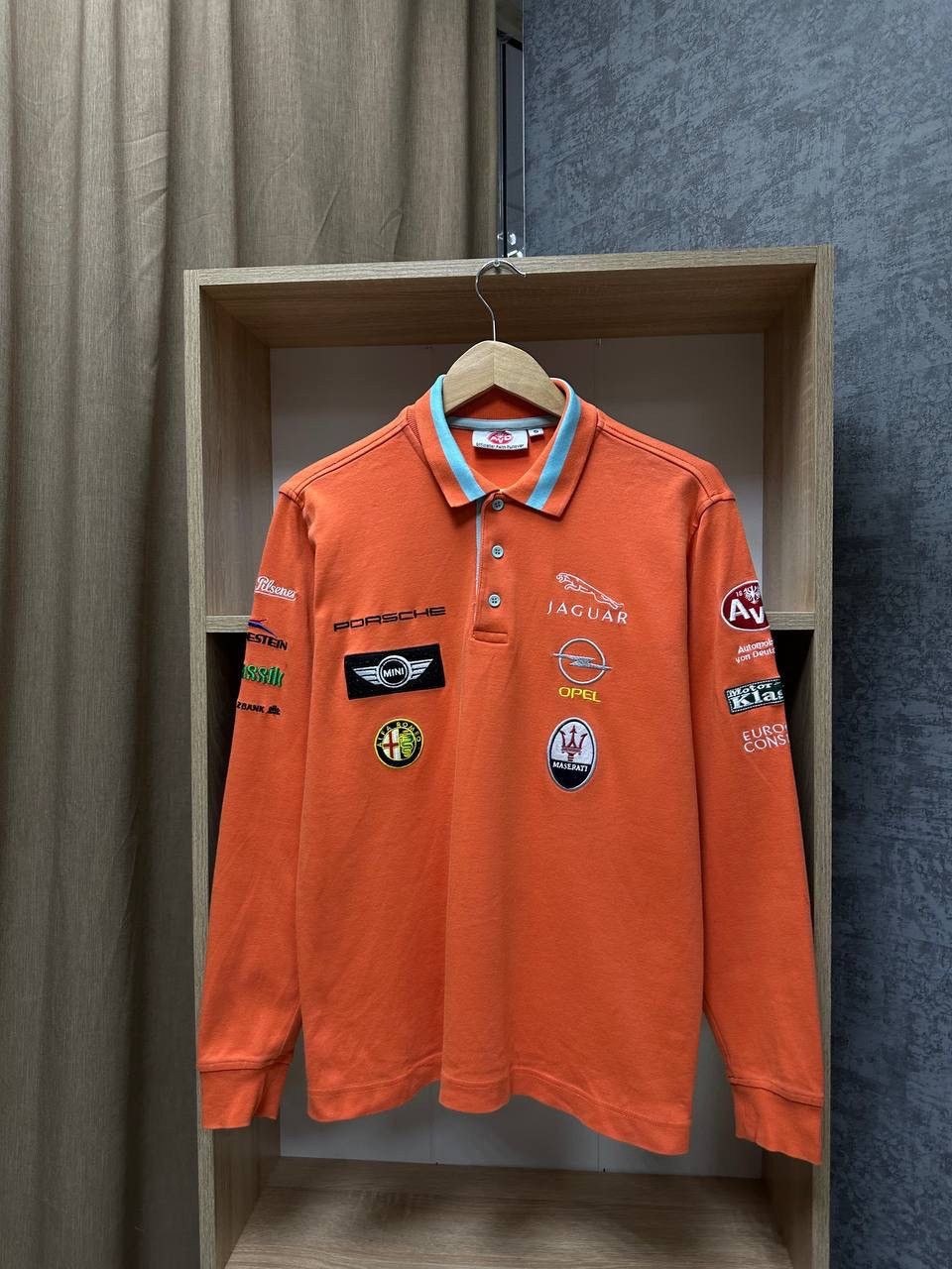 Formula 1 × Vintage Vintage Porsche Racing Jaguar Orange Rugby Shirt Size US S / EU 44-46 / 1 - 4 Thumbnail
