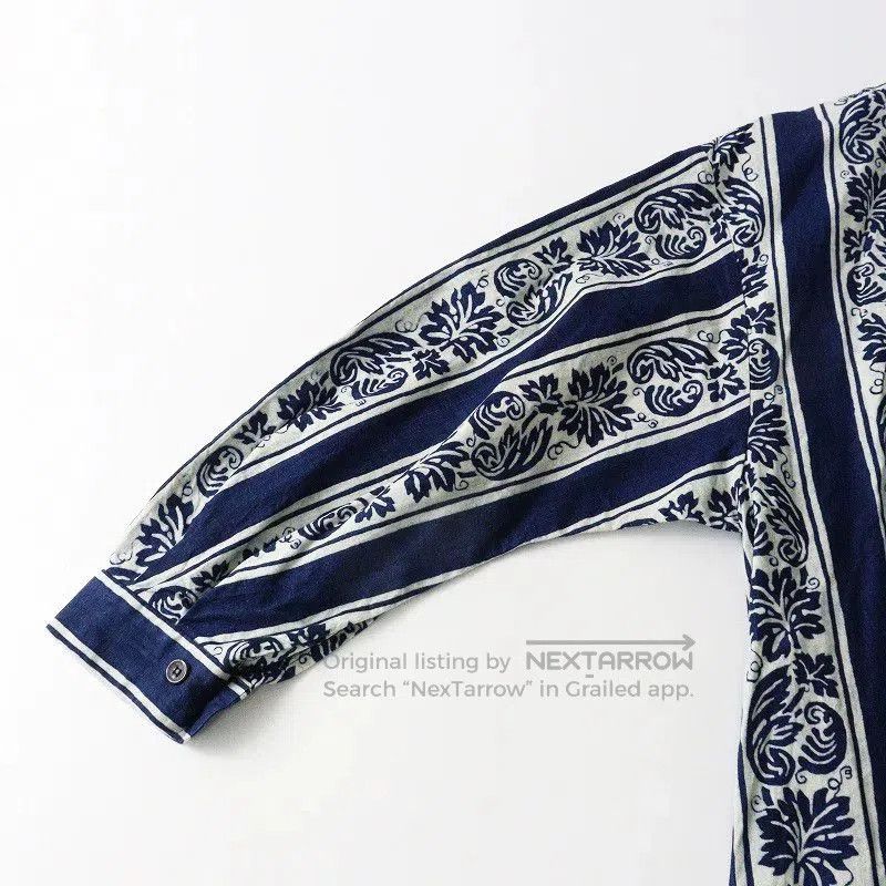 45rpm Blue Dyed Floral Long Dress. Size M / US 6-8 / IT 42-44 - 5 Thumbnail