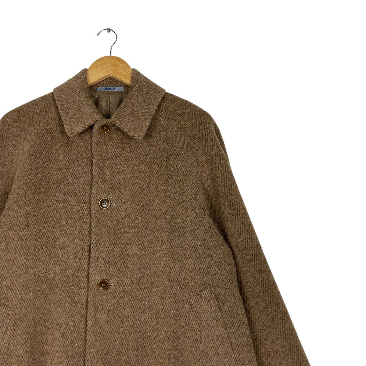 Designer × Japanese Brand × Kenzo 💥KENZO RICH BROWN LONG COAT JACKET Size US M / EU 48-50 / 2 - 5 Thumbnail