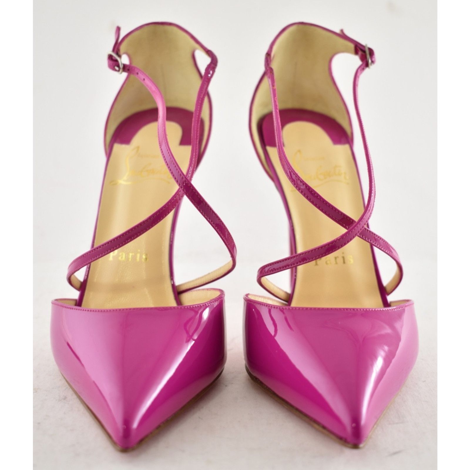Christian Louboutin Christian Louboutin Cross Blake 100 Patent Indian Rose Size US 6.5 / IT 36.5 - 6 Thumbnail