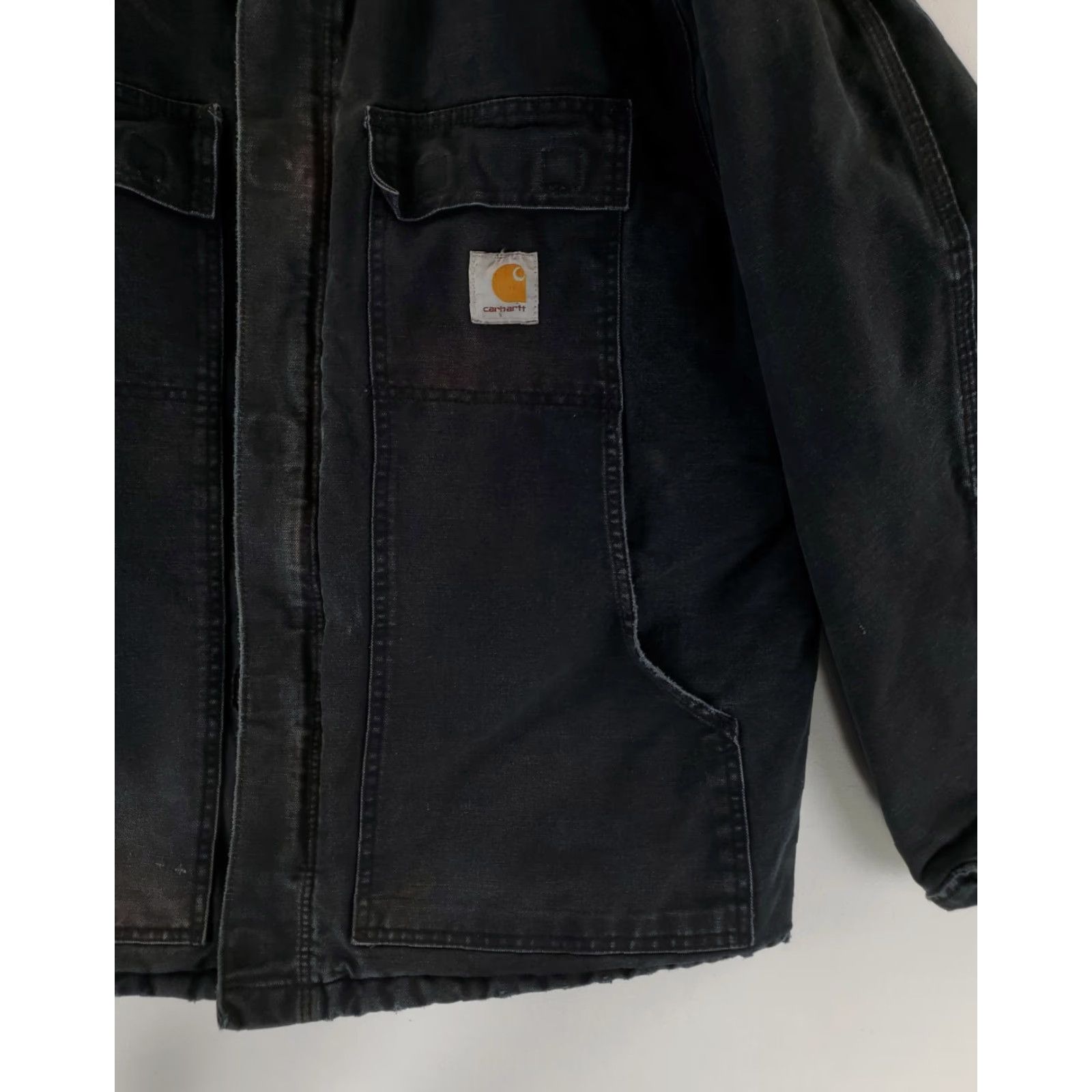 Carhartt VINTAGE Carhartt Jacket Traditional VTG 80s 90s Chest Pockets Corduroy Black Mens XL Bomber Jacket Size US XL / EU 56 / 4 - 3 Thumbnail