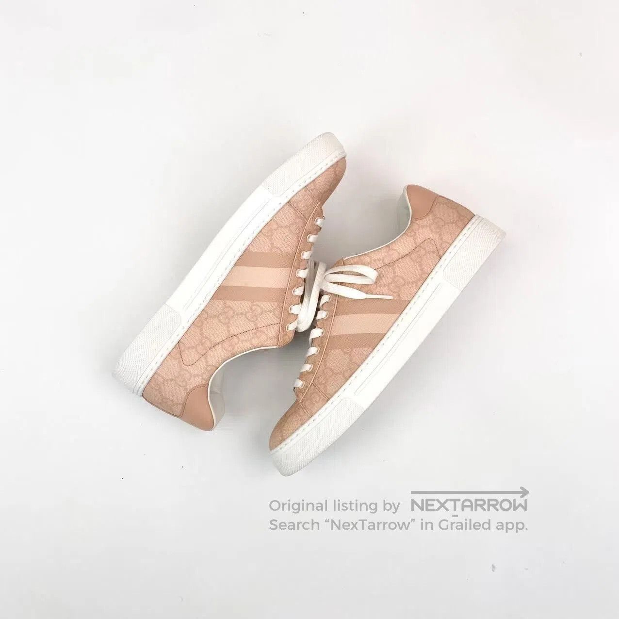 Gucci Guicci ACE round-toe lace-up low-top board shoes| Size US 7.5 / IT 37.5 - 5 Thumbnail