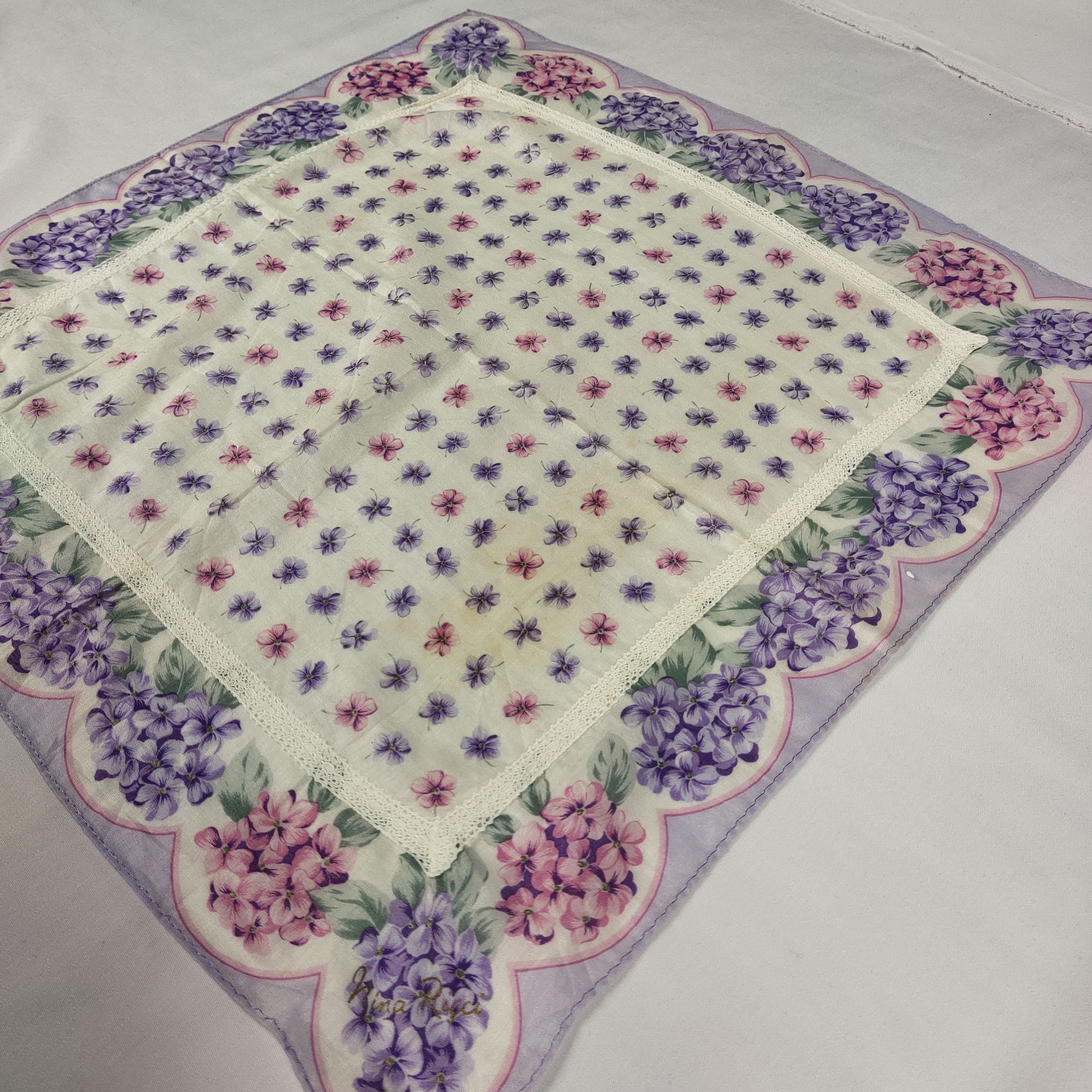 Nina Ricci × Vintage Nina Ricci Handkerchief / Neckerchief / Bandana FZ196 Size ONE SIZE - 4 Thumbnail