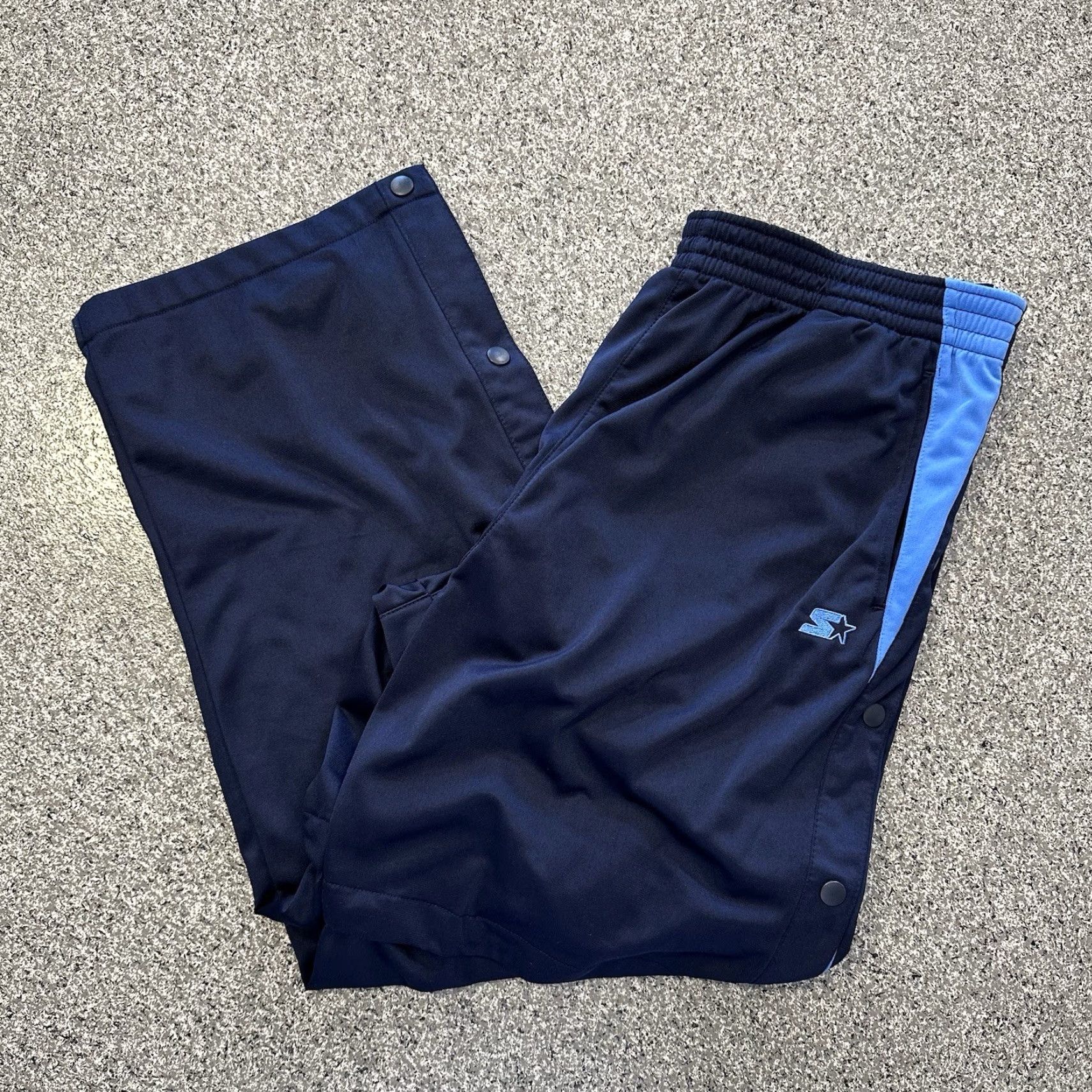 Starter Starter Track Pants Mens XL Navy Blue UNC 90s Y2K Vintage 2 in 1 Shorts Pants Size US 36 / EU 52 - 2 Thumbnail