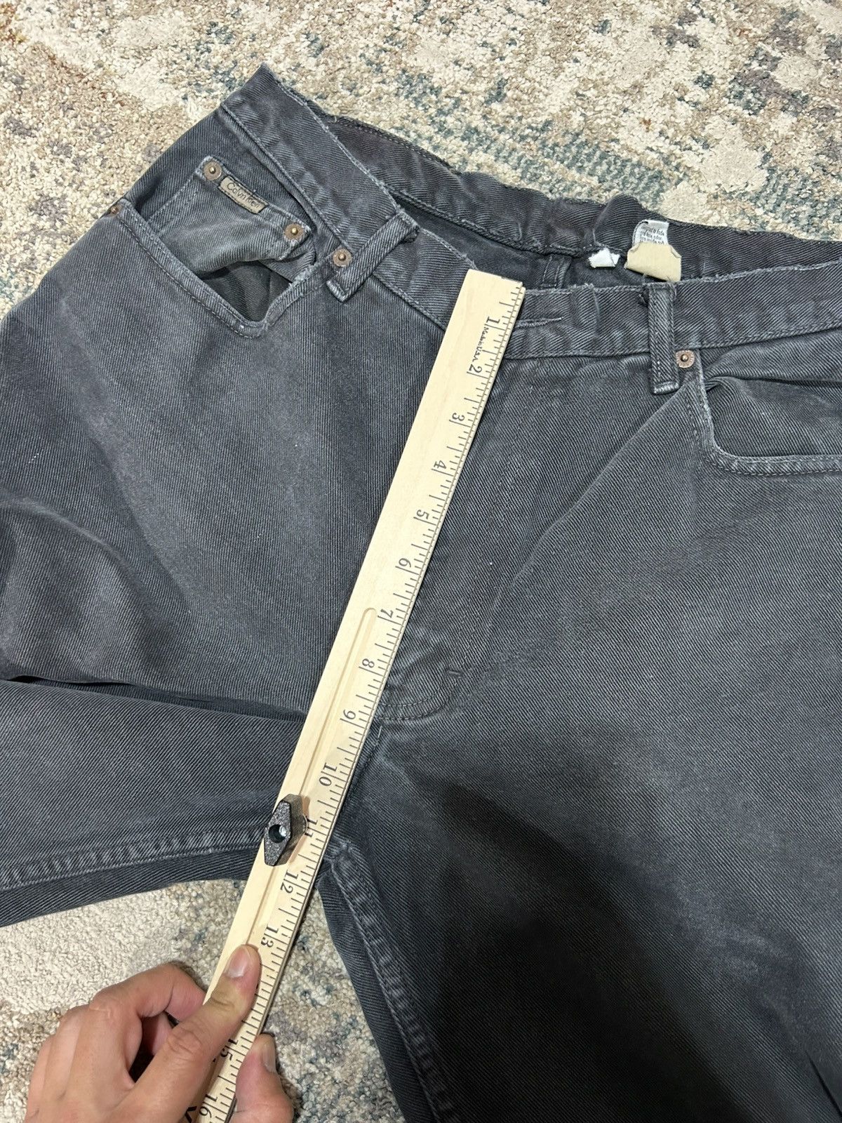 Calvin Klein Vintage Y2k Calvin Klein Black Washed Straight Fit Jeans Size US 32 / EU 48 - 8 Thumbnail