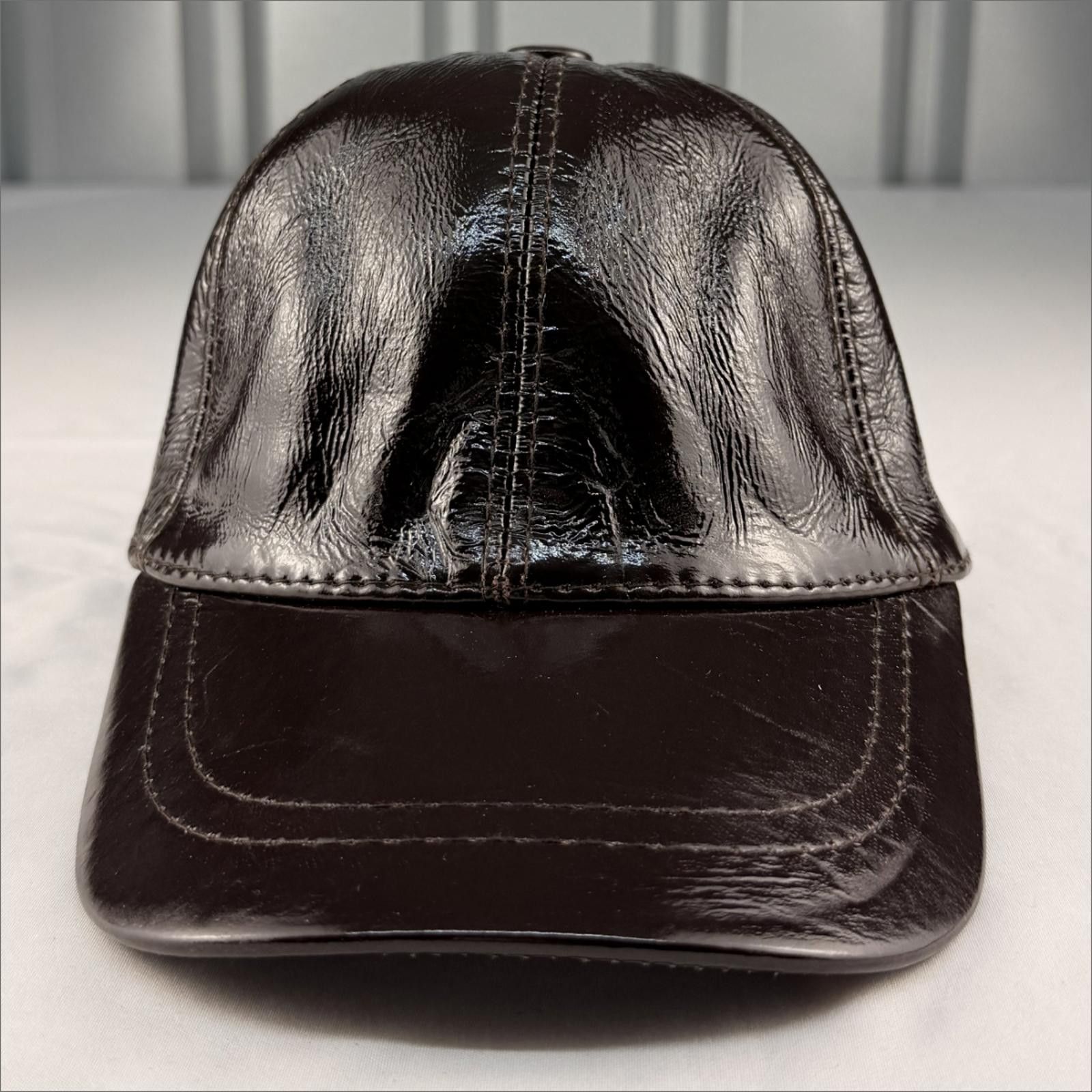Other NEW Dark Brown Leather Baseball Cap - Premium Hat 081 Size ONE SIZE - 1 Thumbnail