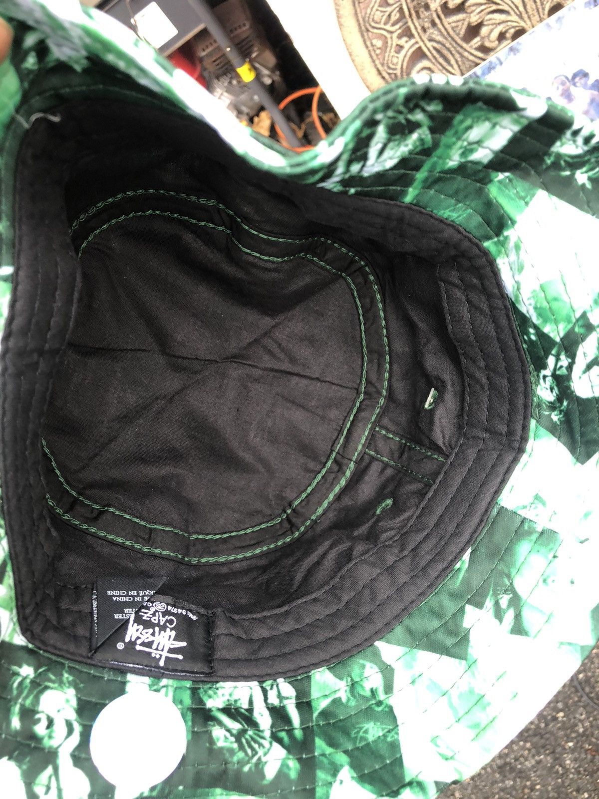 Stussy Stussy Picto Graphic Bucket Hat OS Green White Size ONE SIZE - 4 Thumbnail