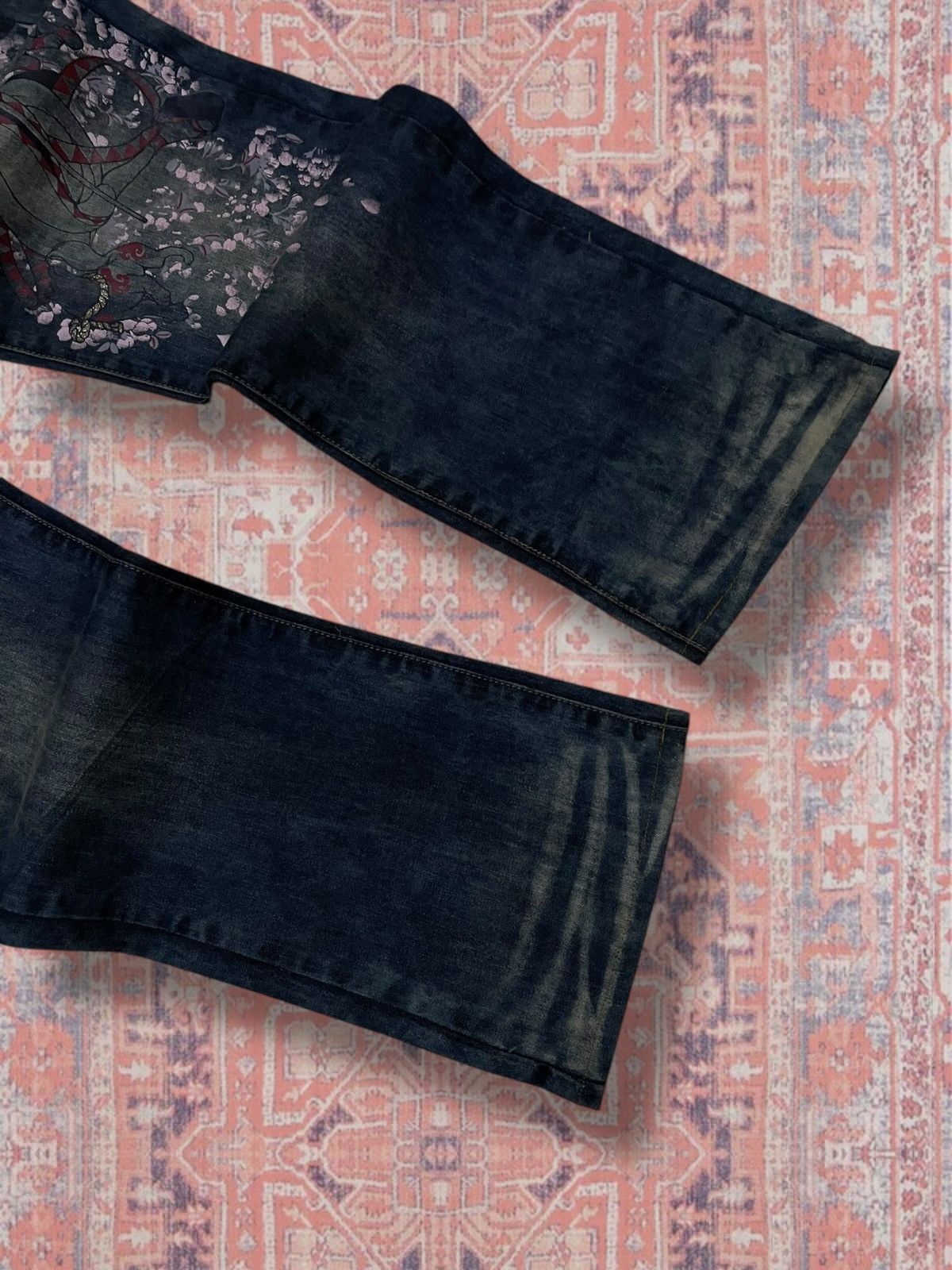Beauty Beast Vintage 1990s Designer Japan Tradition Queen Of Storm Denim Size US 32 / EU 48 - 5 Thumbnail