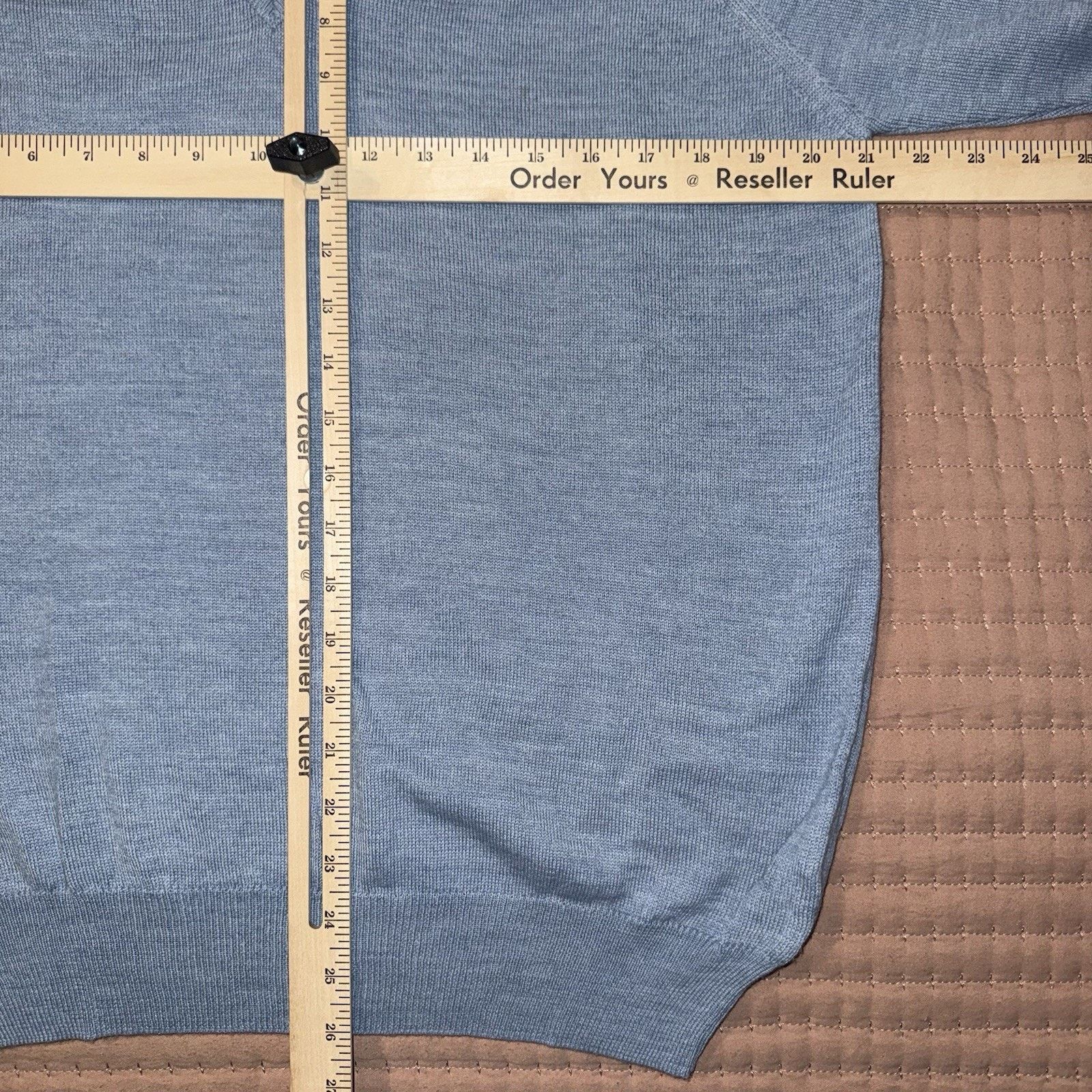 Other Nicola Mancini Blue V Neck Italian Soft Wool blend Sweater L Size US L / EU 52-54 / 3 - 6 Thumbnail