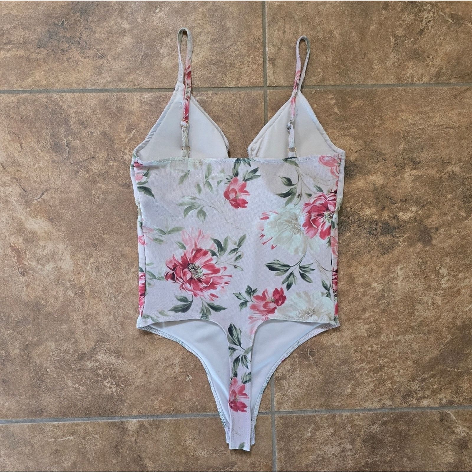 Other Multicolored | GBG | Floral Thong Bodysuit Size S / US 4 / IT 40 - 2 Thumbnail