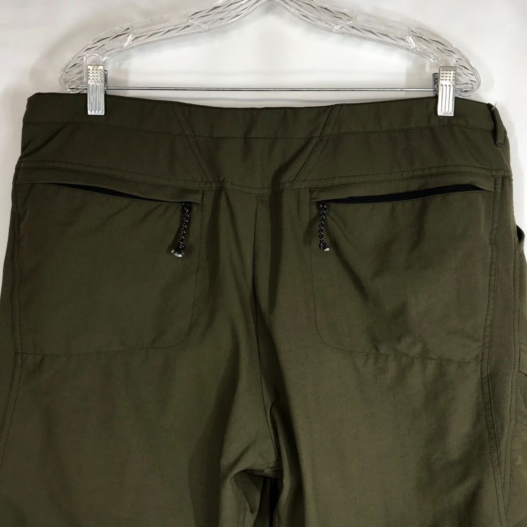 Vintage Navora Men's Olive Green Cargo Shorts XL Nylon Spandex Outdoor Athletic Pockets Belted Quick Dry Breathable Summer Spring Fall Hiking Cycling Bike Size US 36 / EU 52 - 5 Thumbnail