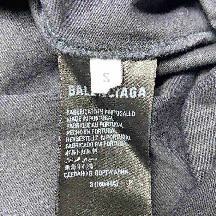 Balenciaga Balenciaga Embroidered Logo Black T-Shirt 0079-2507 Size S / US 4 / IT 40 - 5 Thumbnail