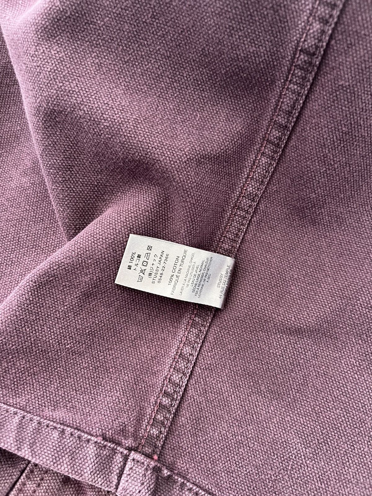 Streetwear × Stussy × Vintage Stussy Washed Canvas Zip Work