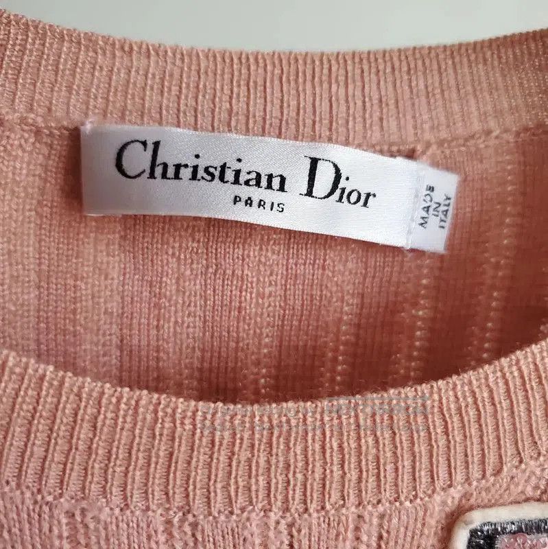 Dior Dior Pink Cashmere Embroidered Short Sleeve Sweater . Size XS / US 0-2 / IT 36-38 - 3 Thumbnail