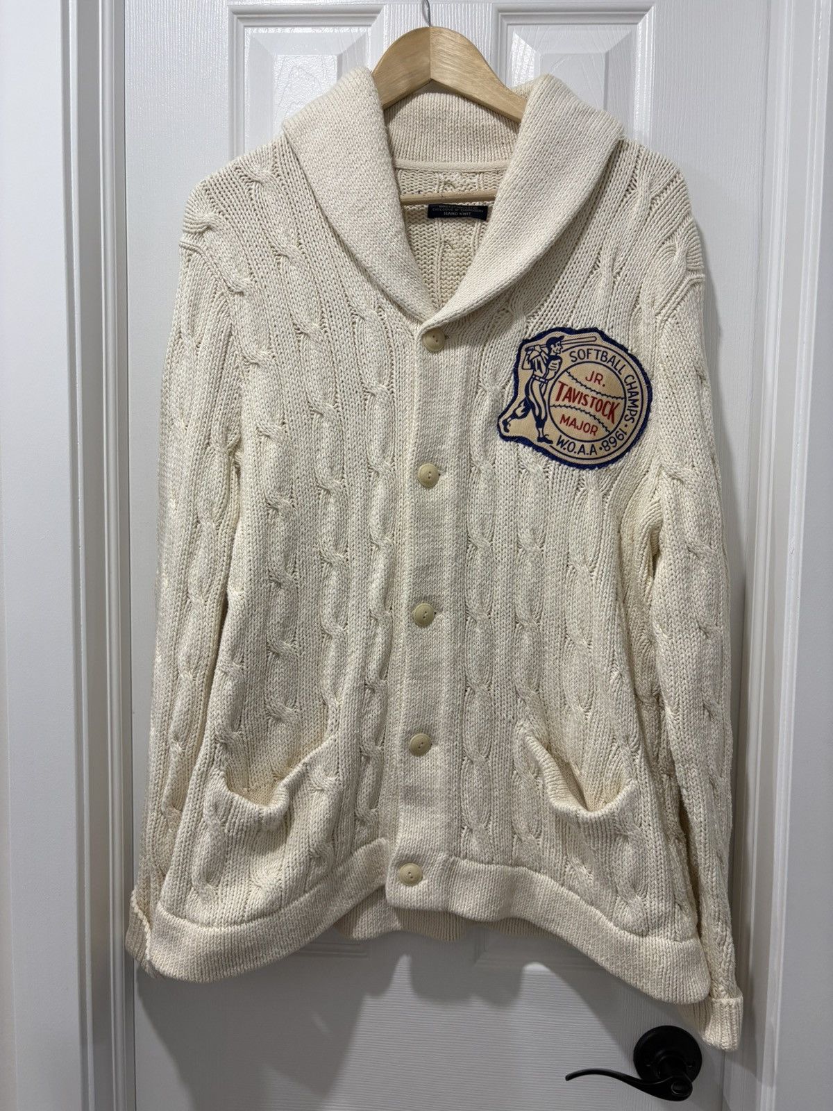 Polo Ralph Lauren Vintage Polo Ralph Lauren Knit Cardigan Patch Custom ReWork Size US XL / EU 56 / 4 - 1 Thumbnail