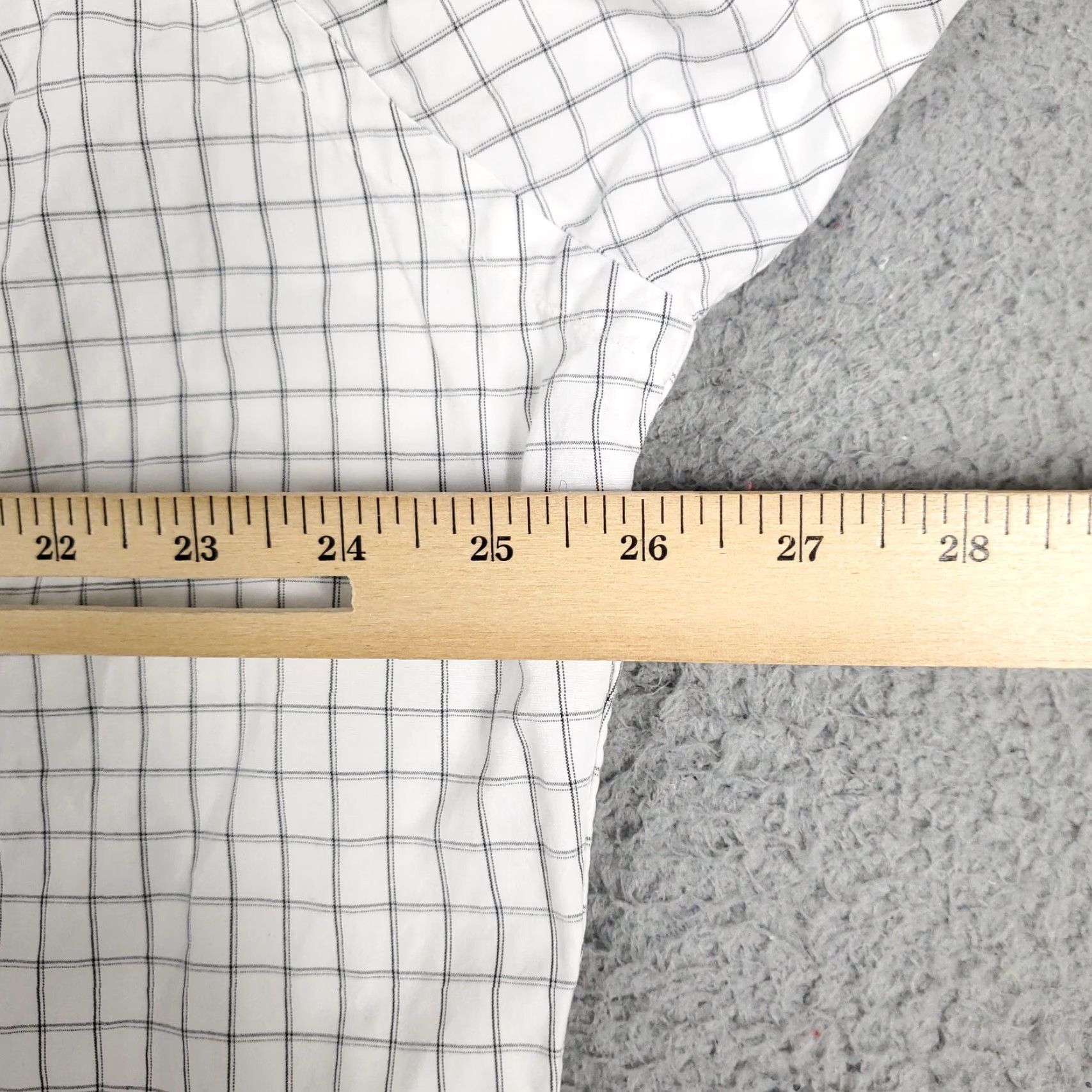 Ralph Lauren Ralph Lauren Dress Shirt Mens 17 Gray Check Long Sleeve Button Down Casual Modern Size 46R - 6 Thumbnail