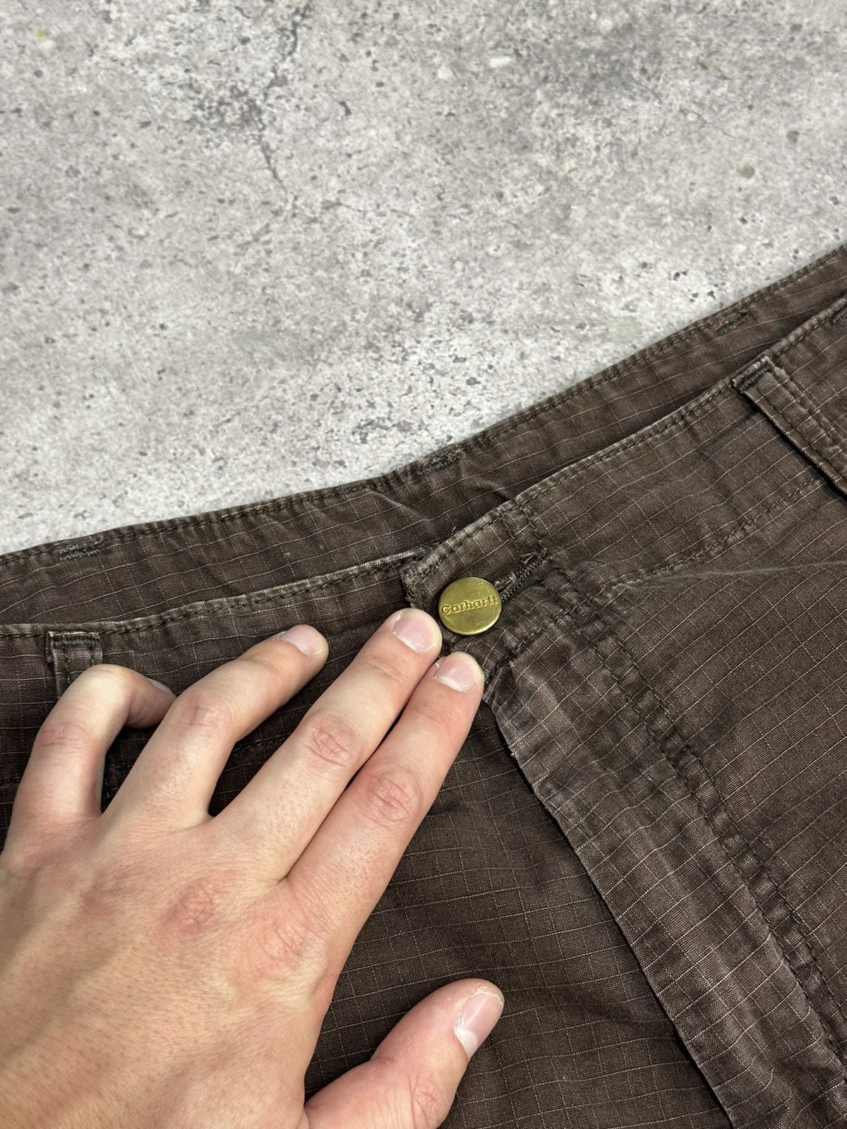 Carhartt Vintage Carhartt Cargo Distressed Pants Faded Brown Y2K Size US 32 / EU 48 - 6 Thumbnail
