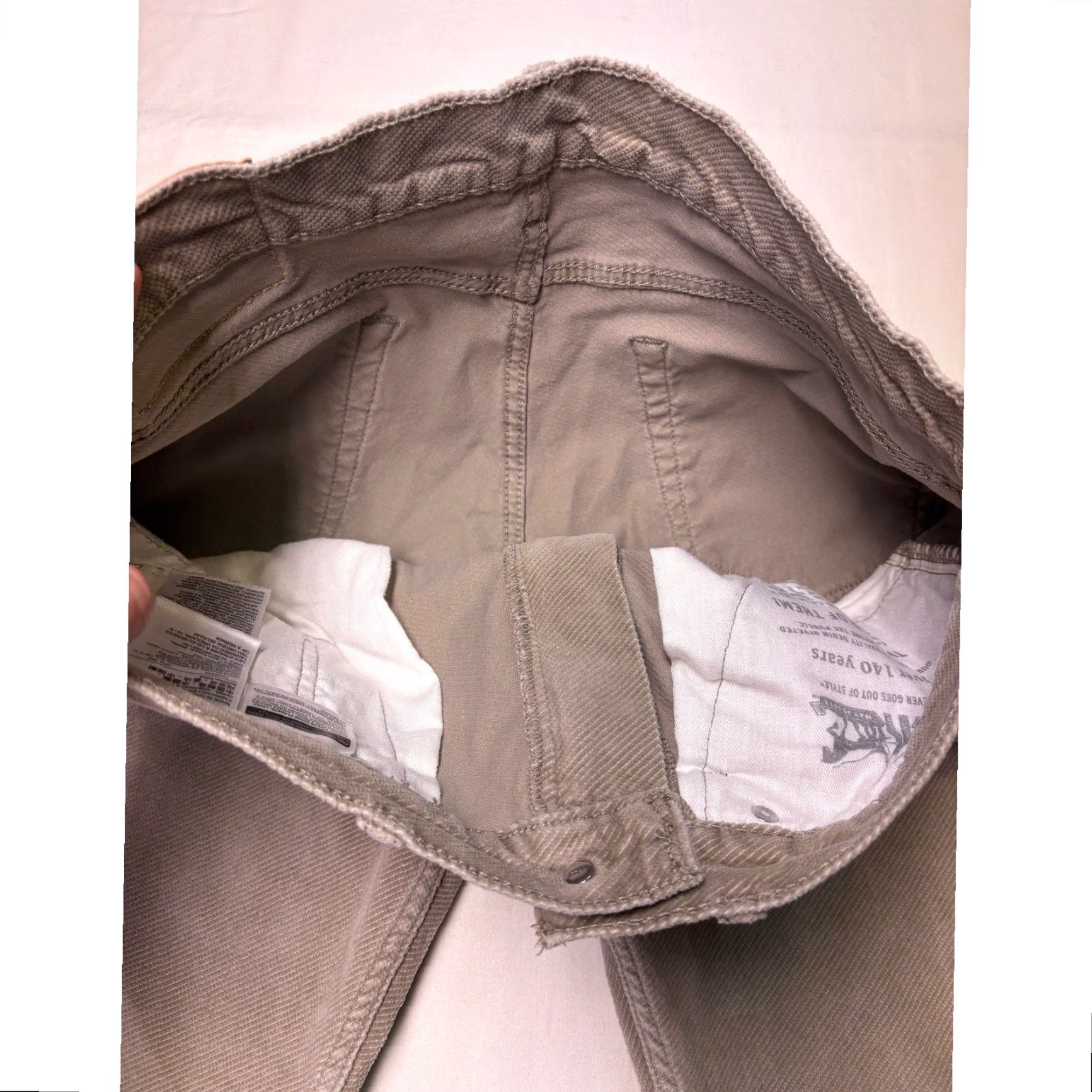Vintage Levi Strauss & Co Levi's 511 Corduroy Pants Slim Fit Men Tan W34 L28 Zip Button Pocket 5-Pocket Herringbone Corduroy Jeans Size US 34 / EU 50 - 4 Thumbnail