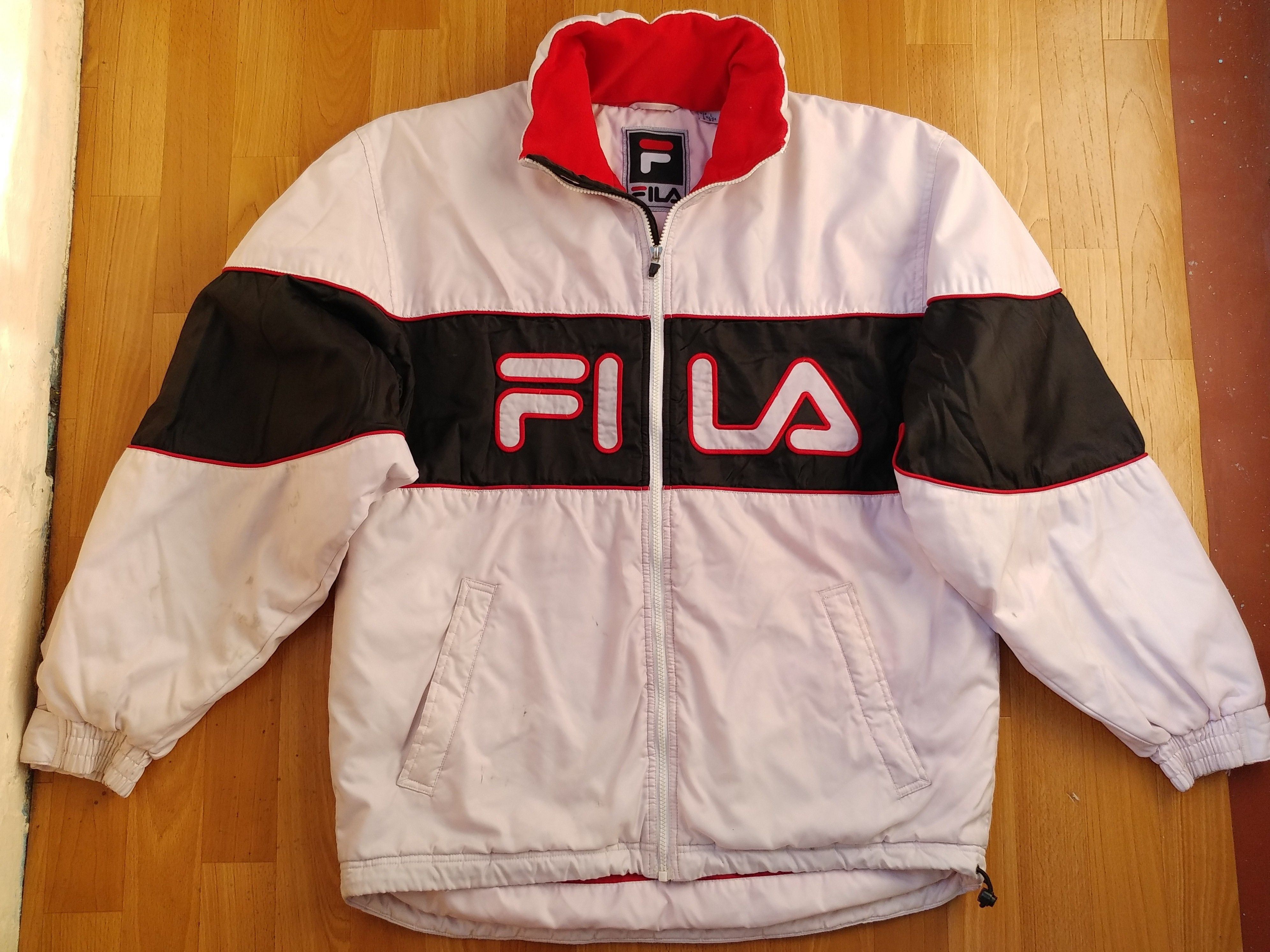 Fila FILA jacket, white, vintage bomber, 90s hip hop, 1990s L Size US L / EU 52-54 / 3 - 1 Thumbnail