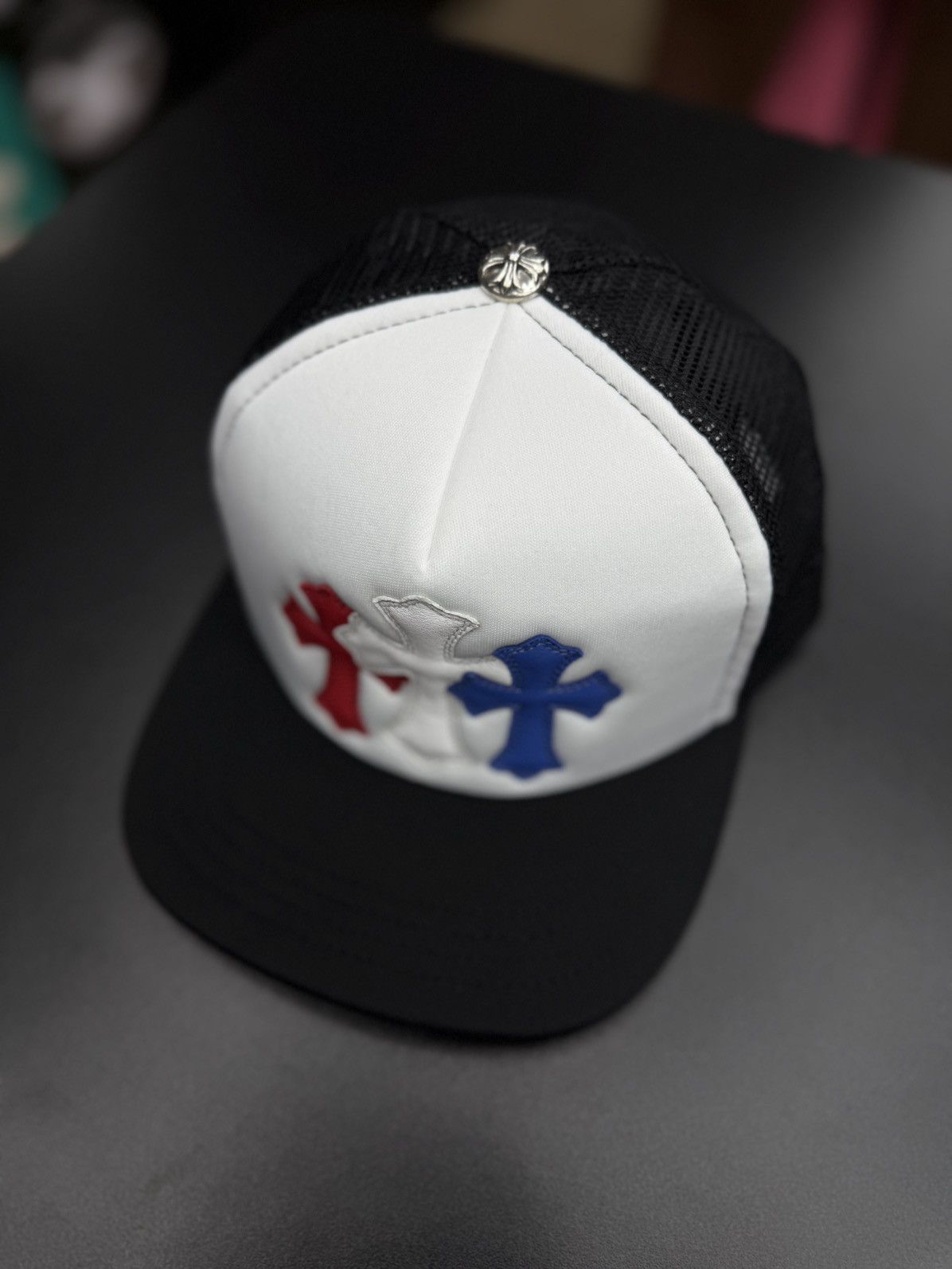 Chrome Hearts Chrome Hearts Triple Leather USA Cross SnapBack (NEW) Size ONE SIZE - 5 Thumbnail