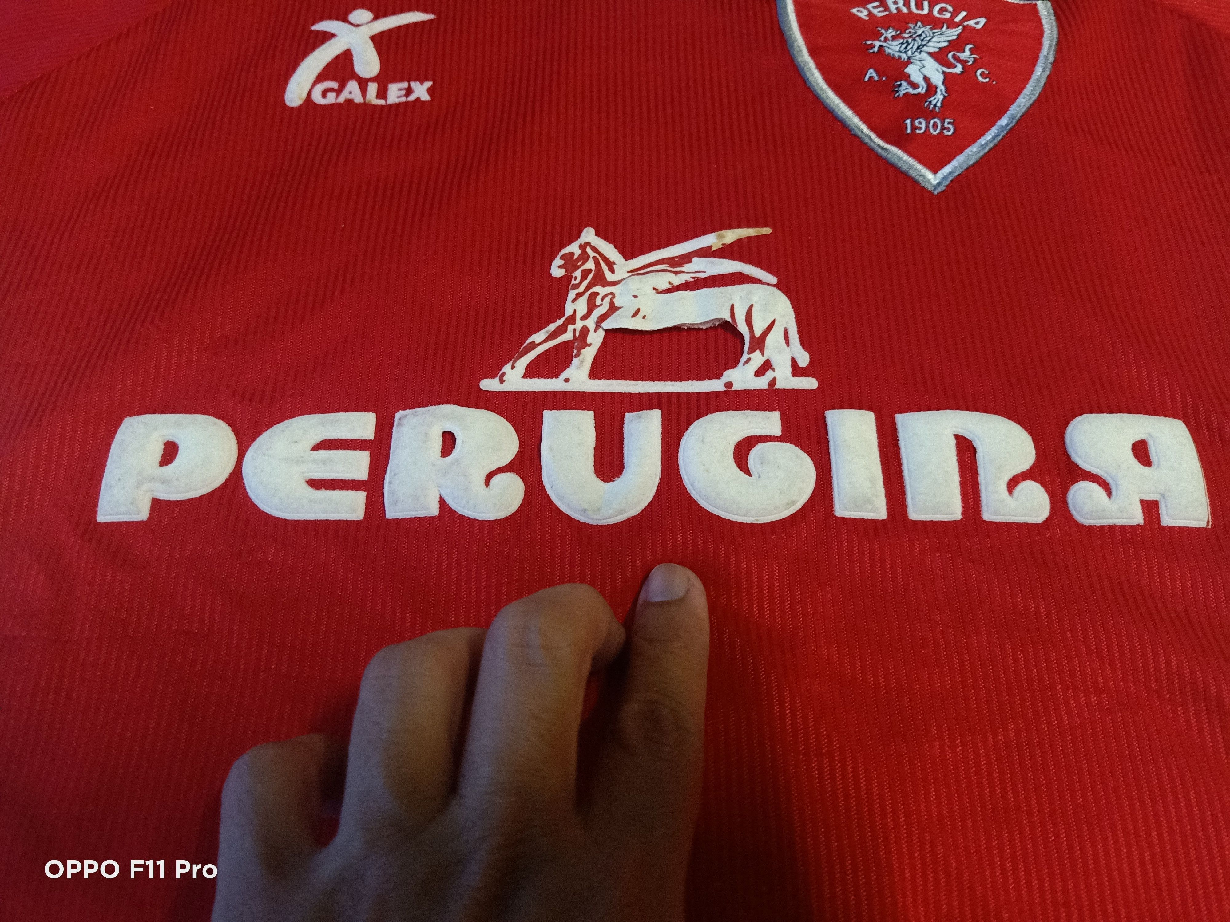 Vintage Vtg 99 AC Perugia Hidetoshi Nakata Galex Jersey Size US L / EU 52-54 / 3 - 8 Thumbnail