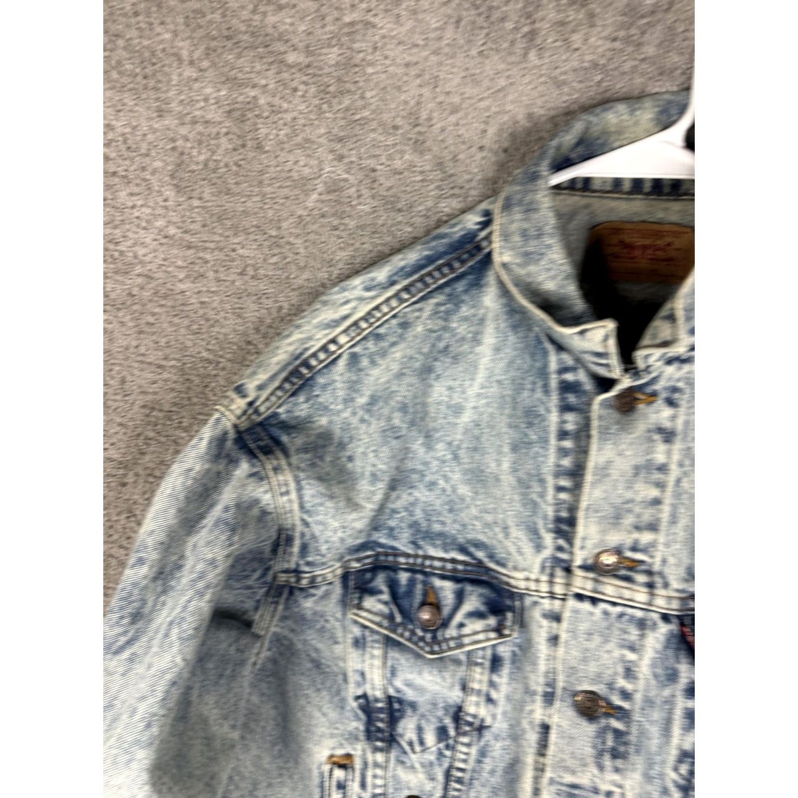 Levi's VINTAGE Levi's Jacket Mens L Denim Trucker Sun Flower 70507 90s Hippie Casual Cotton USA Size US L / EU 52-54 / 3 - 5 Thumbnail