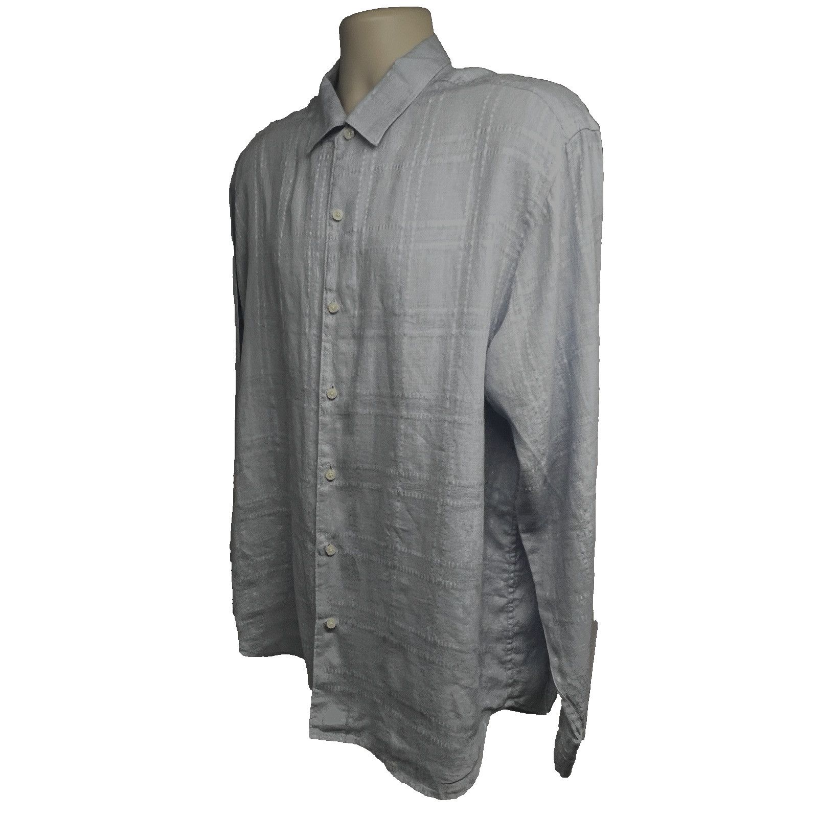 Tommy Bahama Tommy Bahama Blue Striped Linen Button Up Shirt XL Size US XL / EU 56 / 4 - 4 Thumbnail