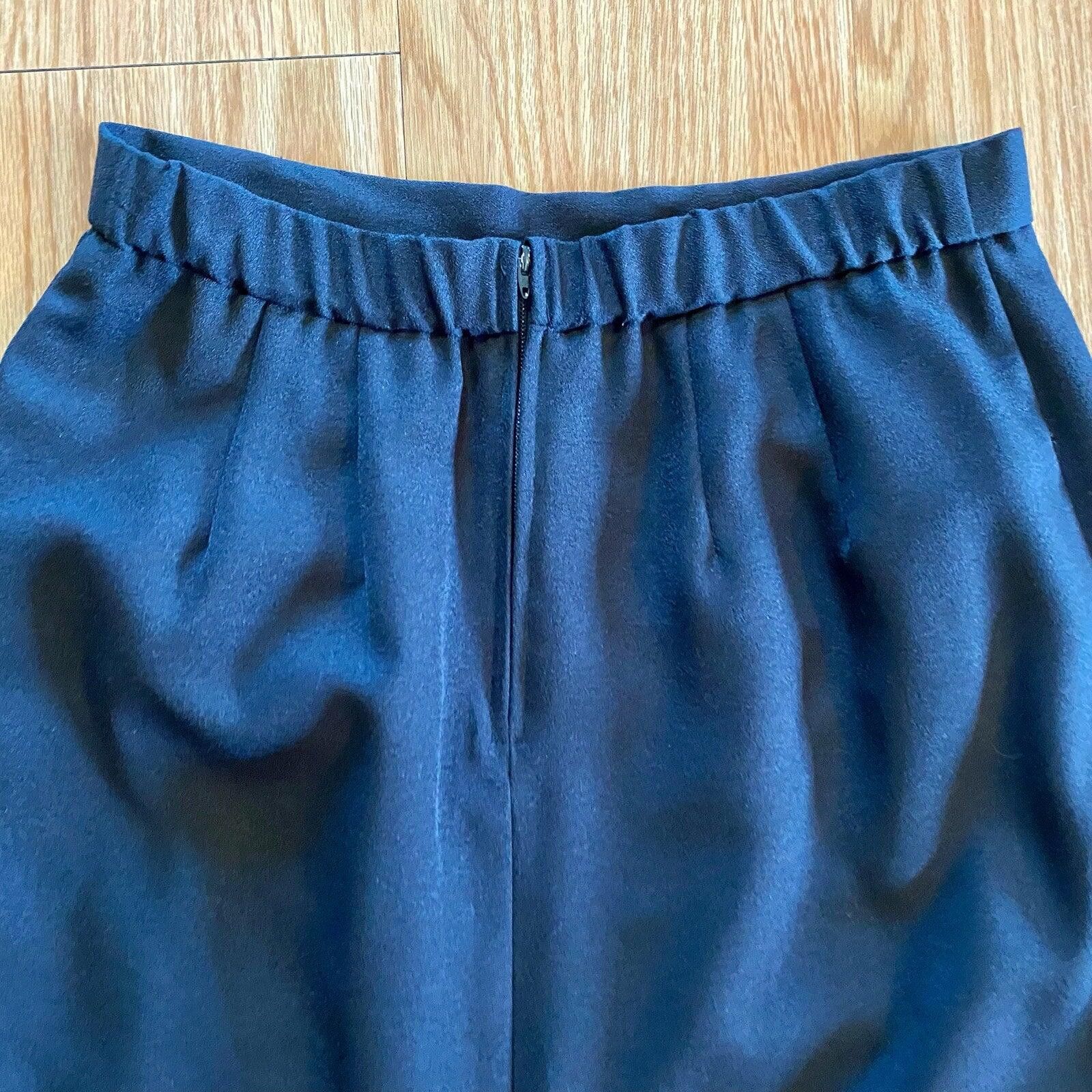 Other Alex Evenings Vintage Black Minimalist Maxi Skirt Womens M Size 32" / US 10 / IT 46 - 6 Thumbnail