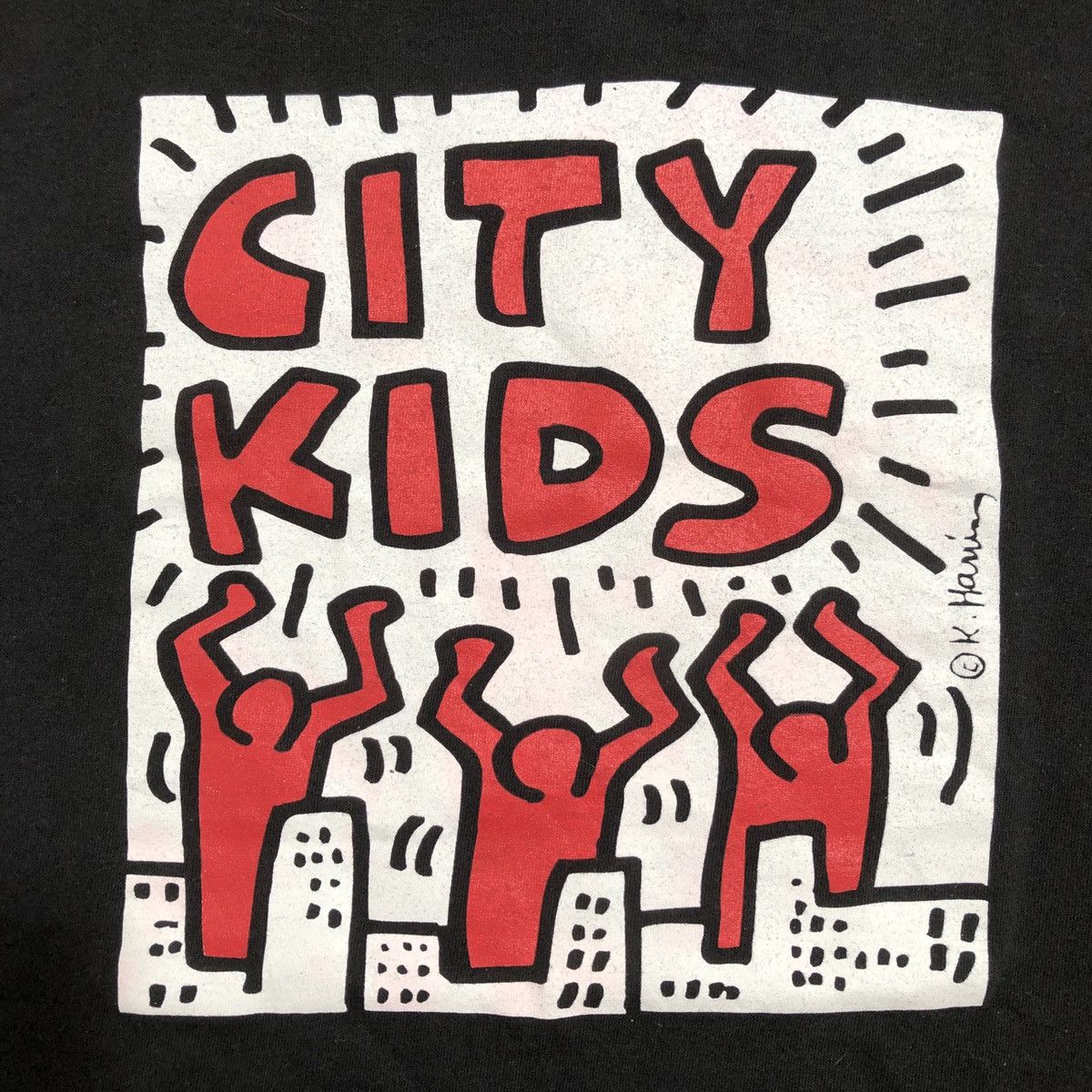 Reebok Vintage Reebok Keith Haring City Kids T-Shirt Size US S / EU 44-46 / 1 - 2 Thumbnail