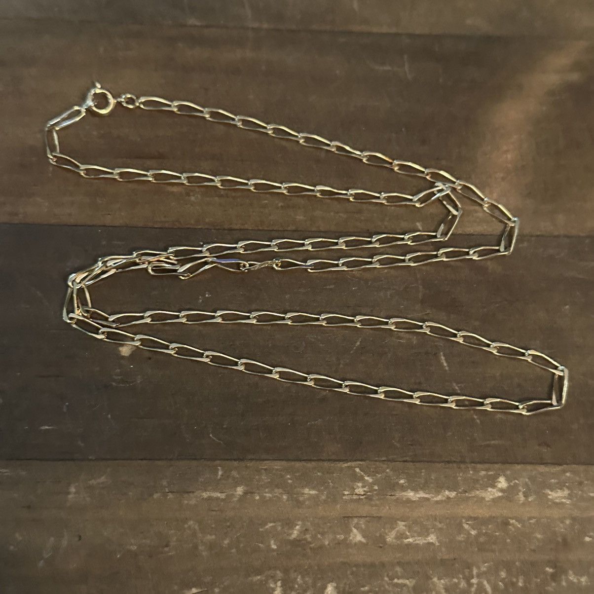 Vintage Vintage gold tone oblong curb link chain necklace Size ONE SIZE - 2 Thumbnail