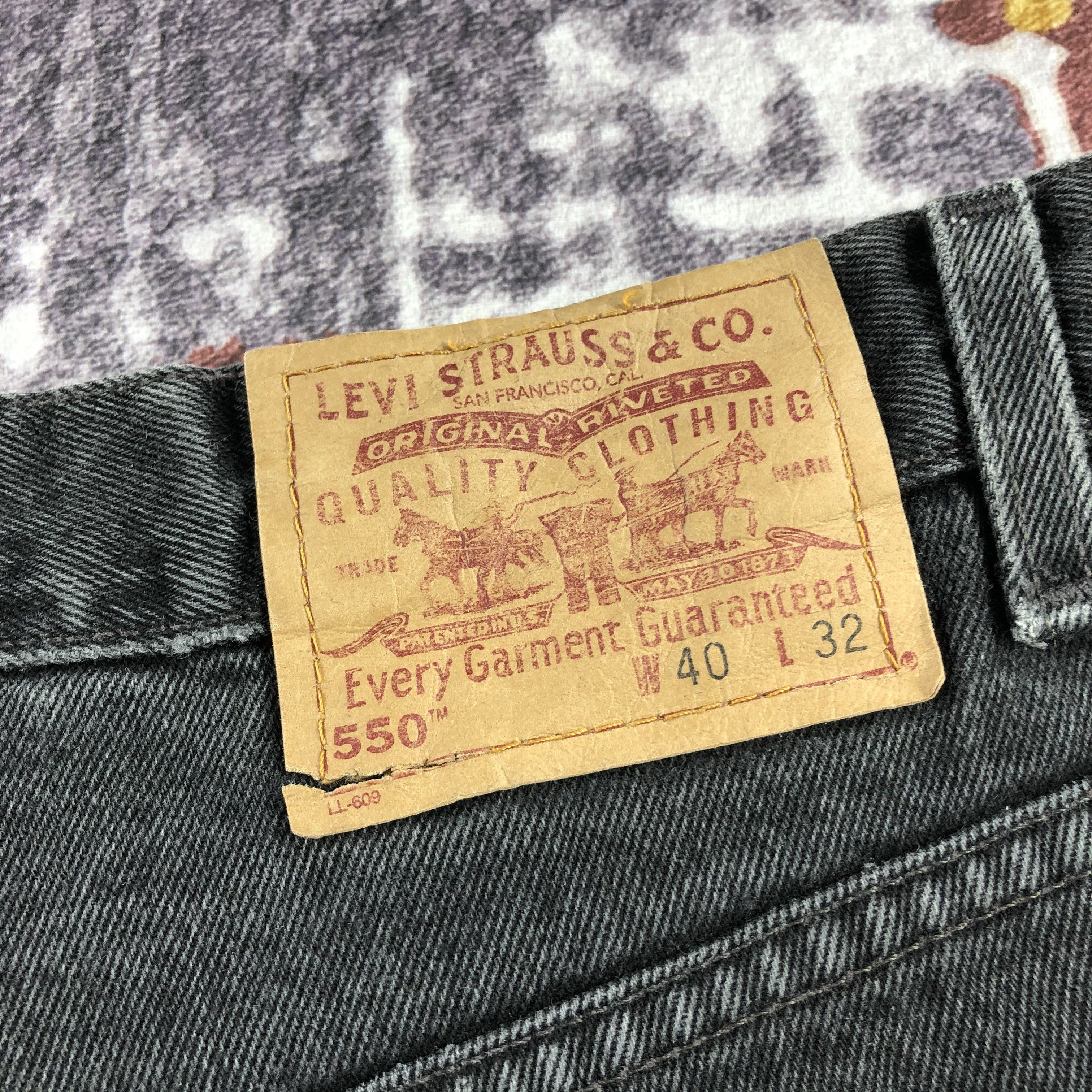 Levi's × Vintage Vintage 90s Faded Black Levis 550 Jeans-JM2571 Size US 40 / EU 56 - 8 Thumbnail