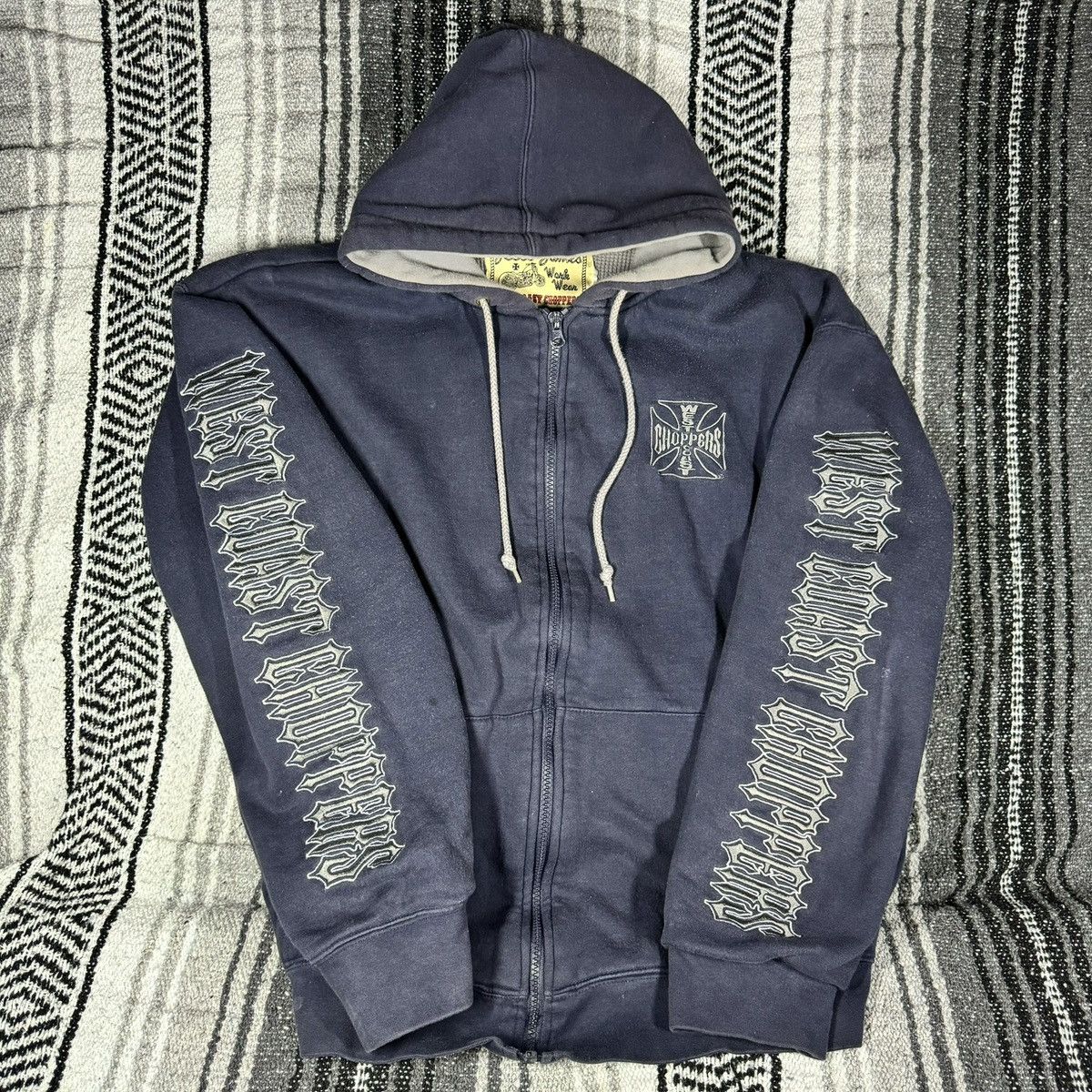 Other West Coast Choppers navy embroidered thermal hoodie Size US L / EU 52-54 / 3 - 1 Thumbnail