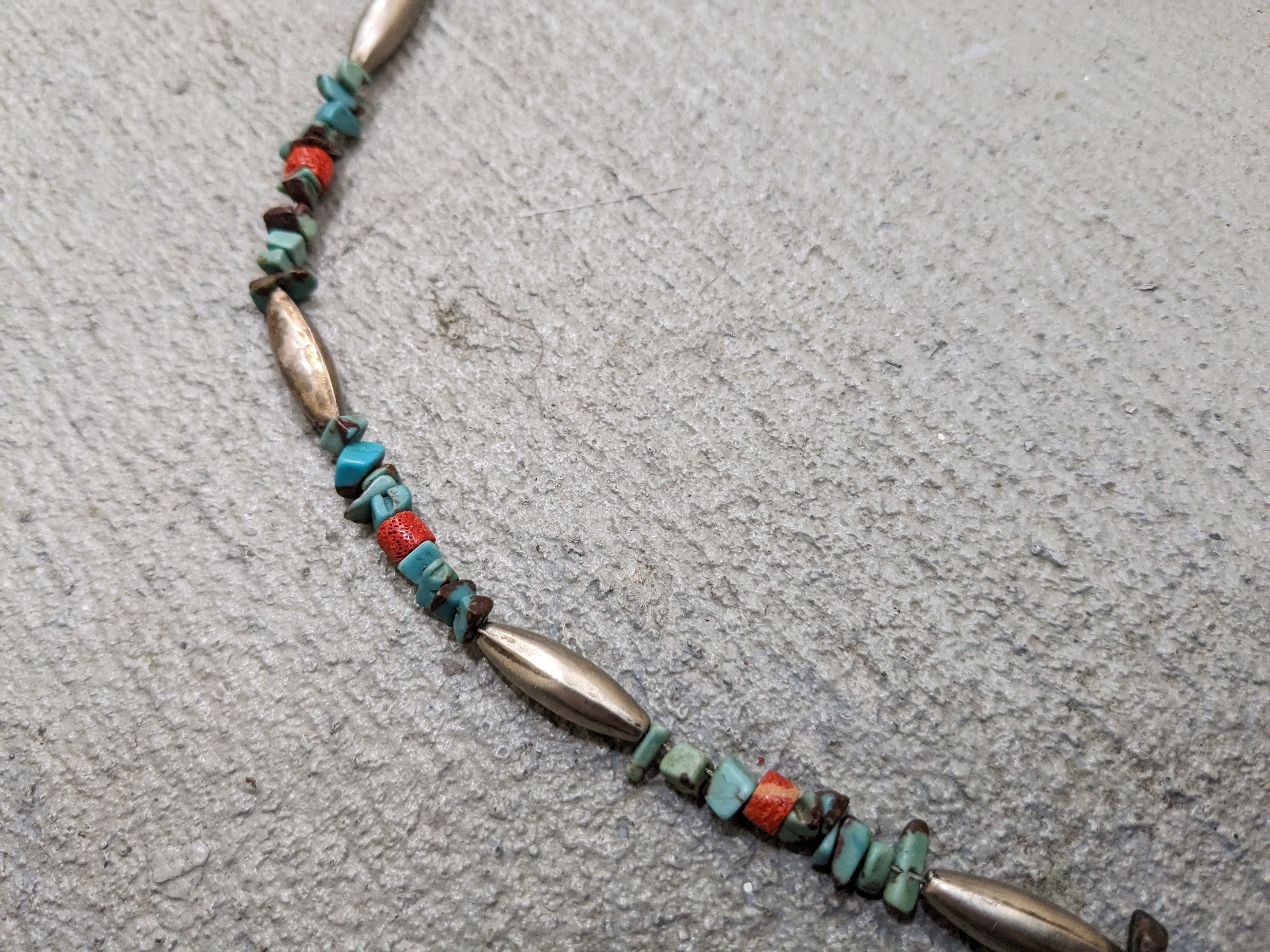 Jewelry Sterling Silver Necklace Turquoise Eagle Native Coral Size ONE SIZE - 8 Thumbnail