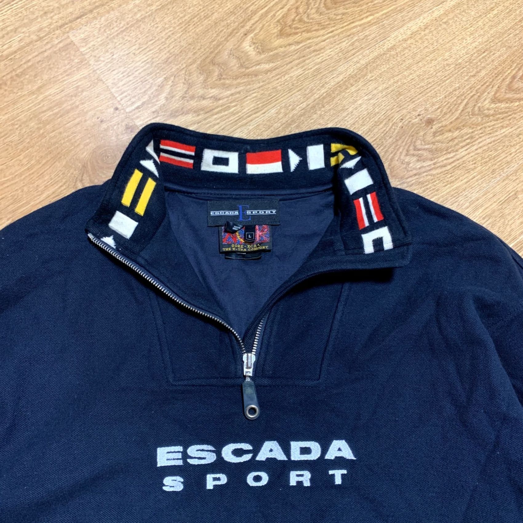 Escada Vintage Escada Sport Gore Xcr Zip Sweatshirt Pullover Mens L Blue 90s 1/4 Zip Sweatshirt Mens Size US L / EU 52-54 / 3 - 2 Thumbnail