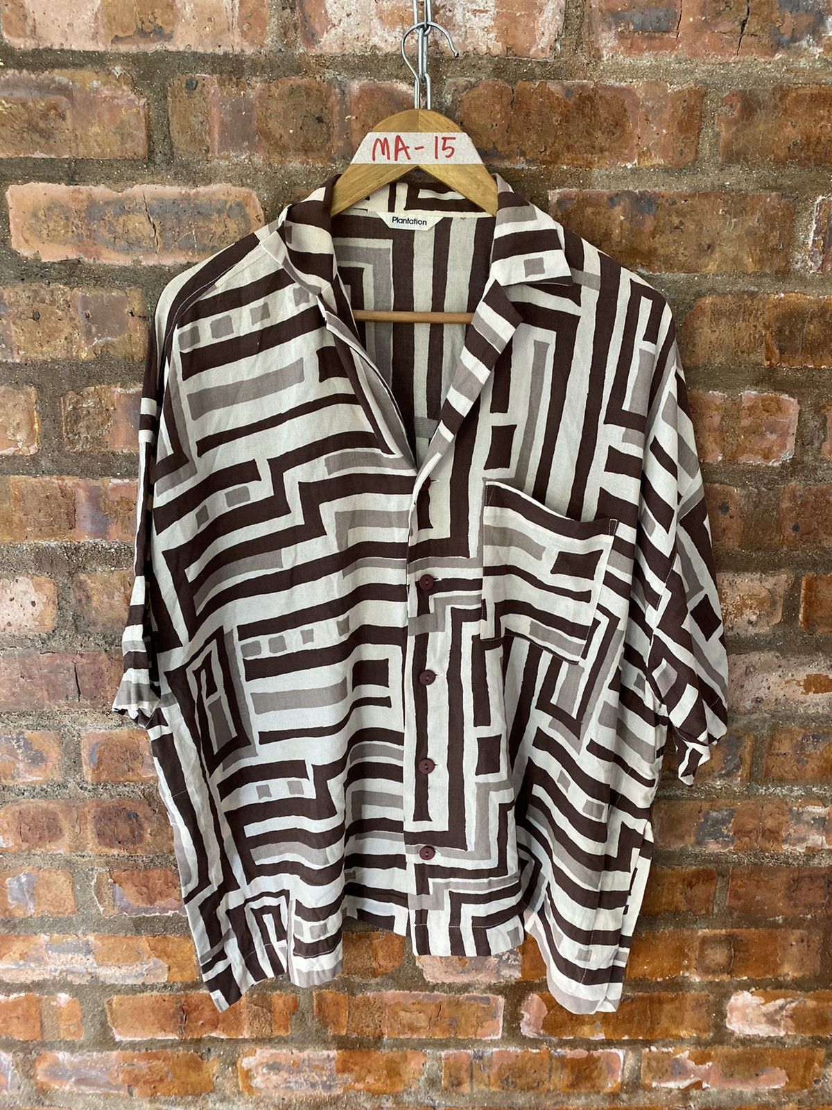 Issey Miyake 1990s Issey Miyake Plantation psychedelic illusion tee Size US L / EU 52-54 / 3 - 2 Thumbnail